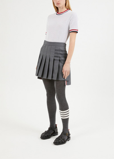 Thom Browne Grey Opaque 4-Bar Tights outlook