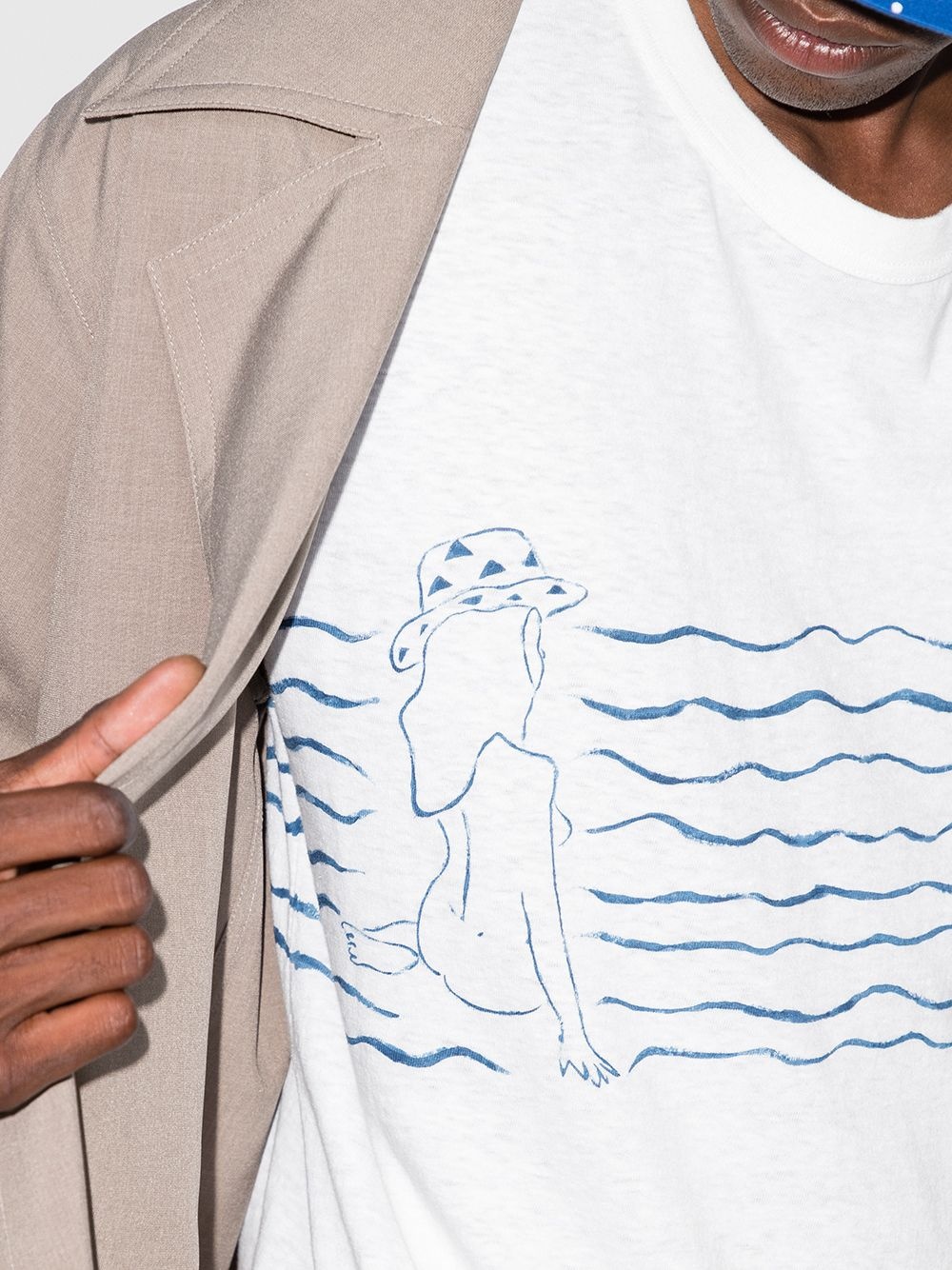 Jumbo wave-print T-shirt - 4