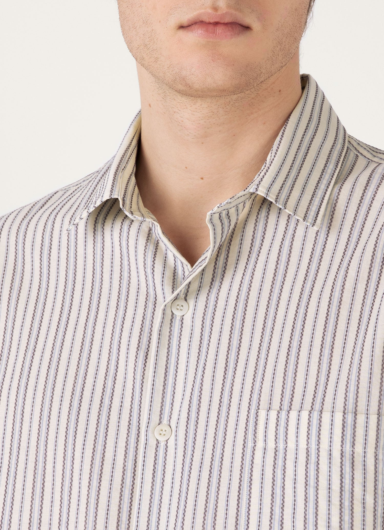 Short Sleeve Vintage Stripe Shirt - 6