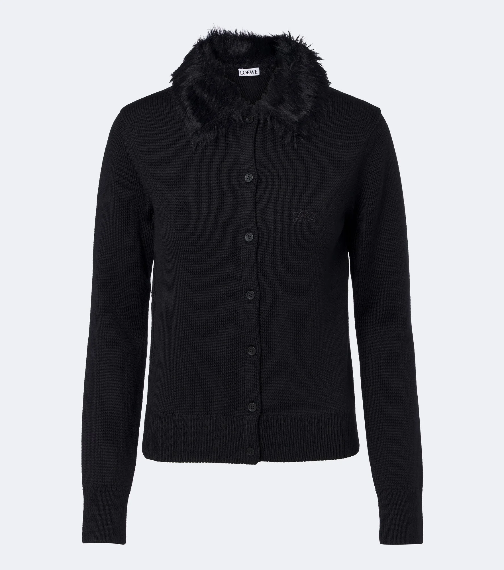 Double L wool cardigan - 1