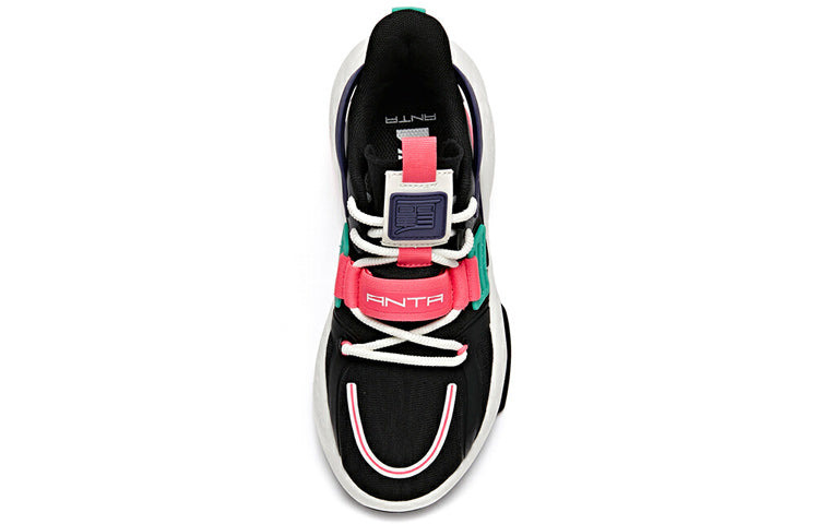 (WMNS) ANTA Life Life Series Sneakers 'Black Pink' 122038081-4 - 3