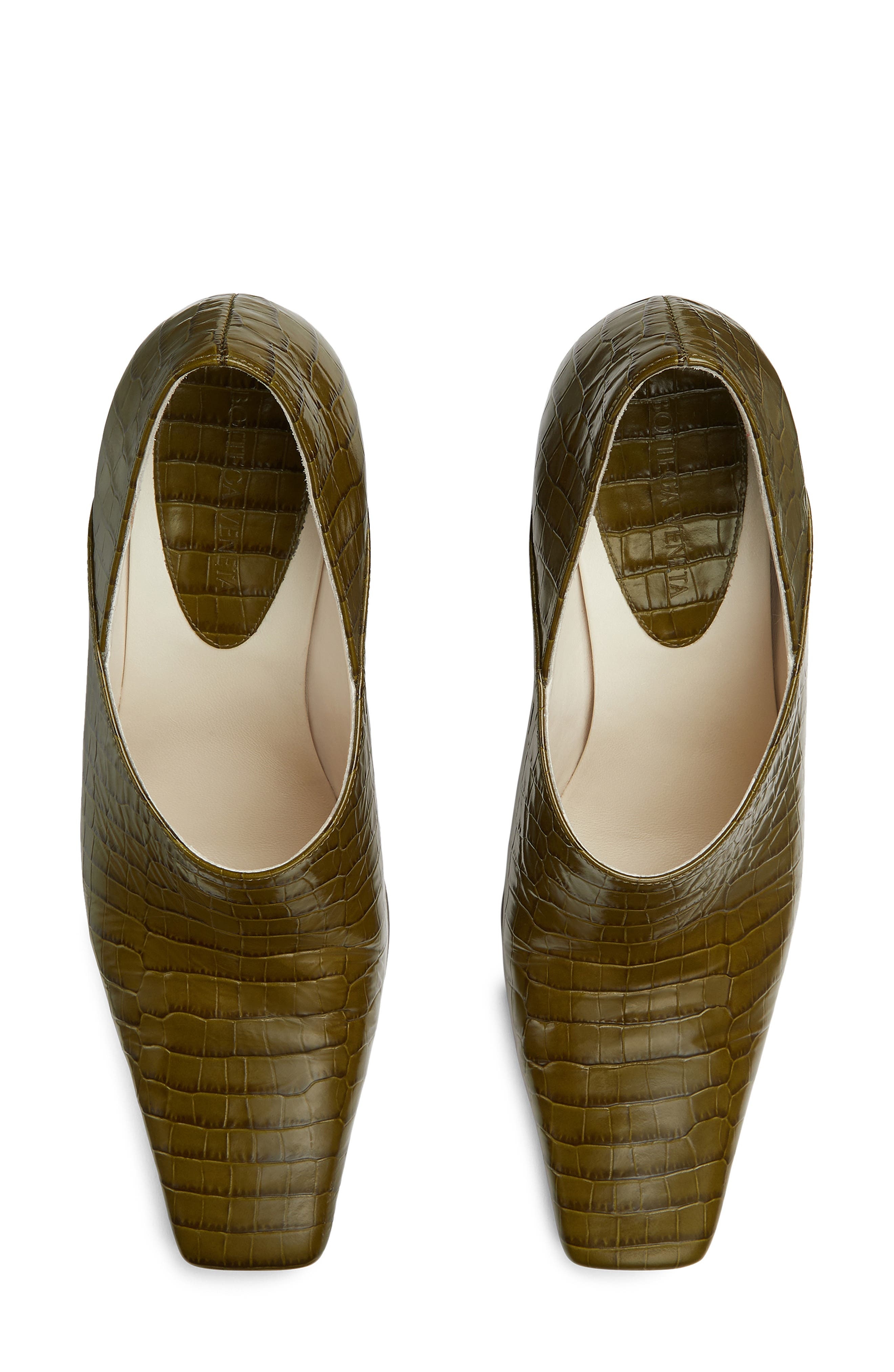 Bottega Veneta Lewis Square Toe Pump in 3310 Olive Oil at Nordstrom - 6