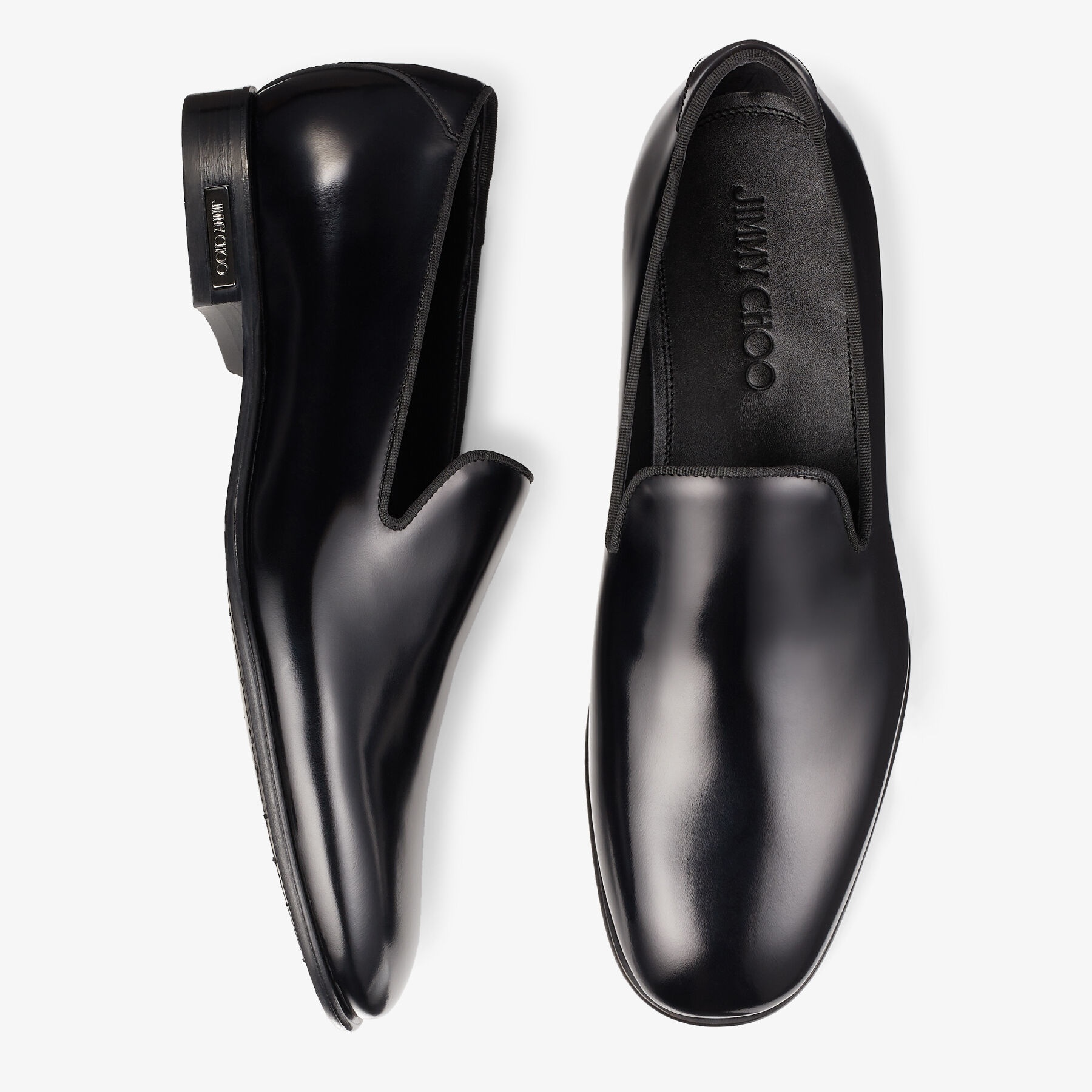 Thame
Black Shiny Calf Leather Slipper - 5