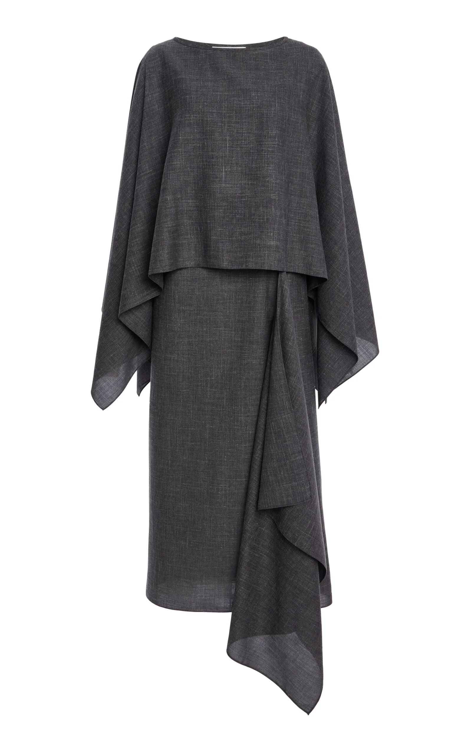 Caftan-Top Wool-Blend Midi Dress - 1