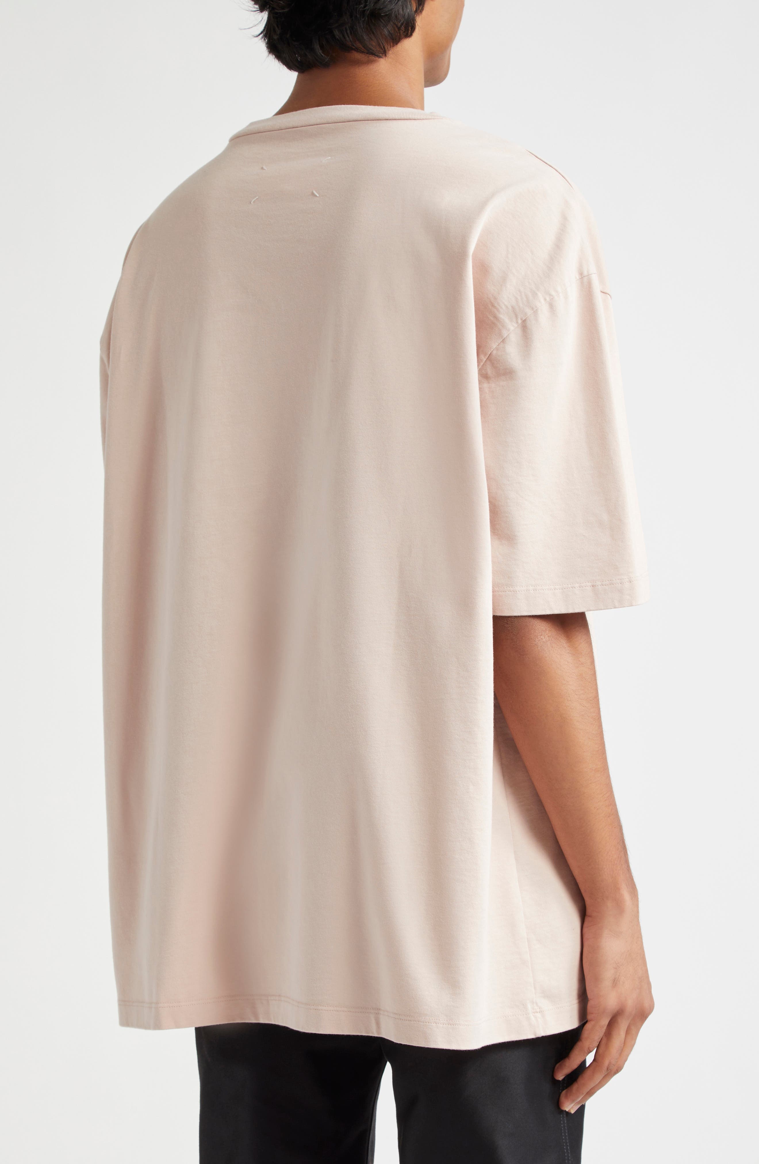 Maison Margiela Number Logo Embroidered Cotton T-Shirt in Buff at Nordstrom - 2