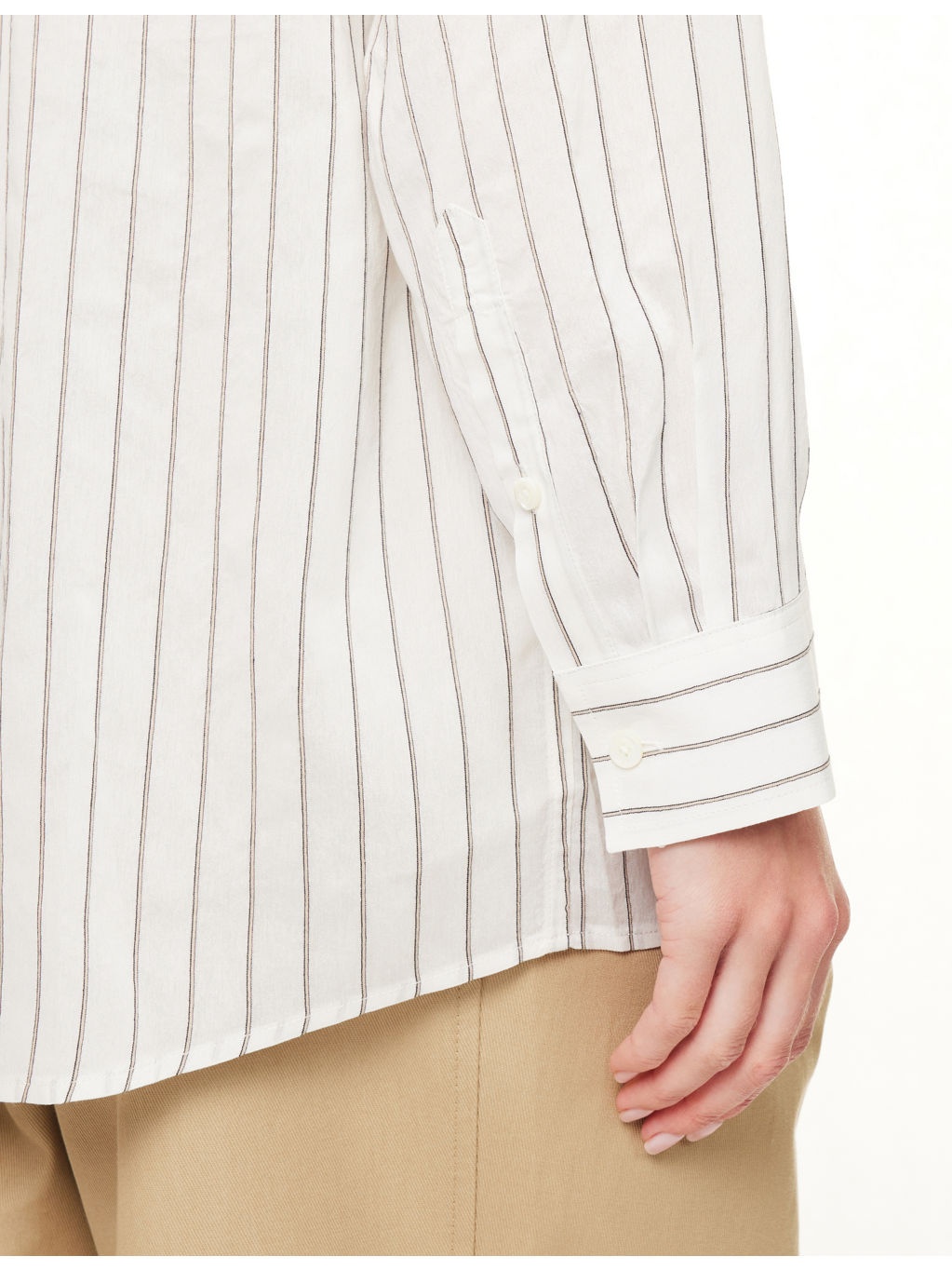 Striped Long-Sleeves Woven Shirt - 5
