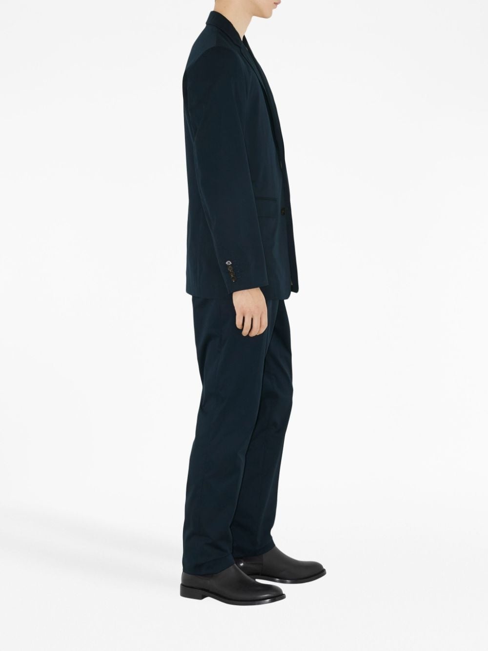 straight-leg cotton tailored trousers - 3