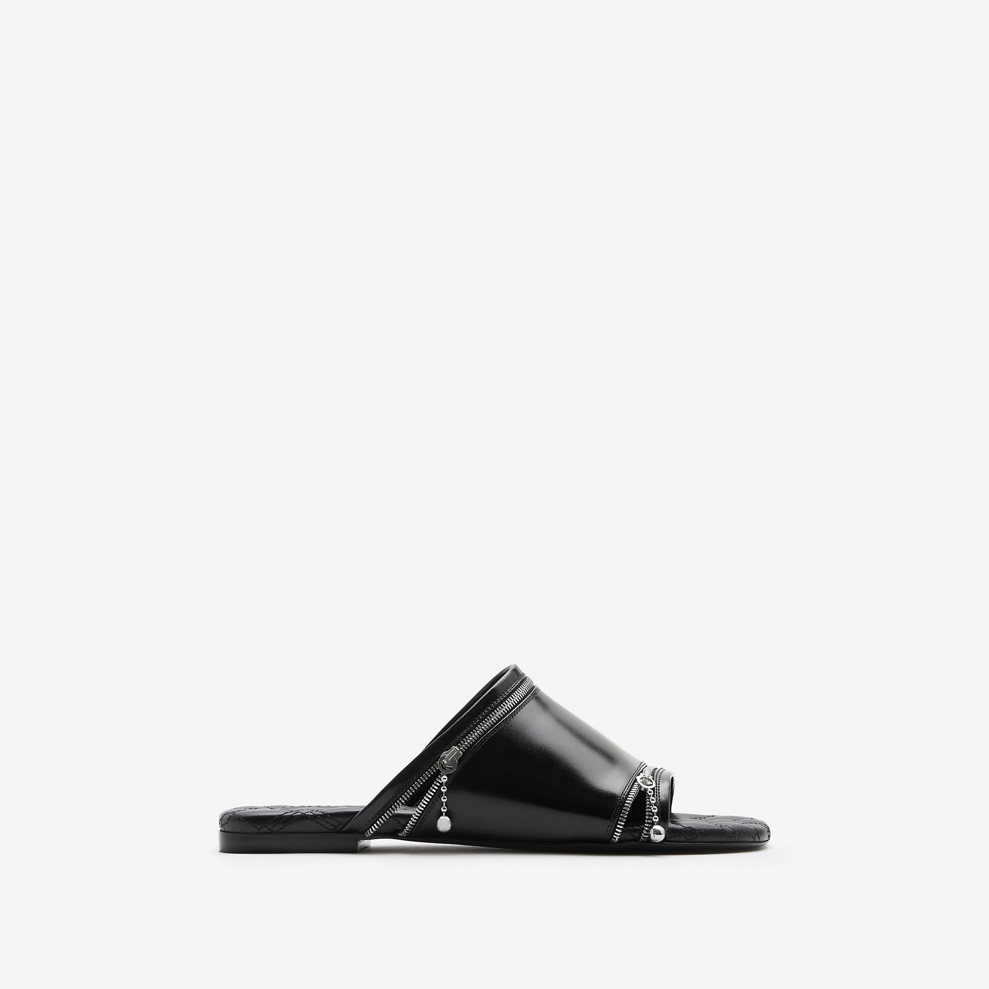 Leather Peep Slides - 1