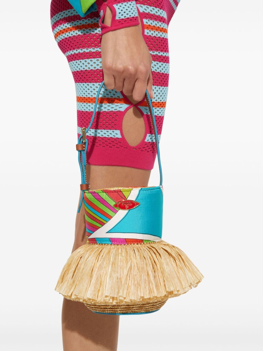 Puccinella straw bucket bag - 2
