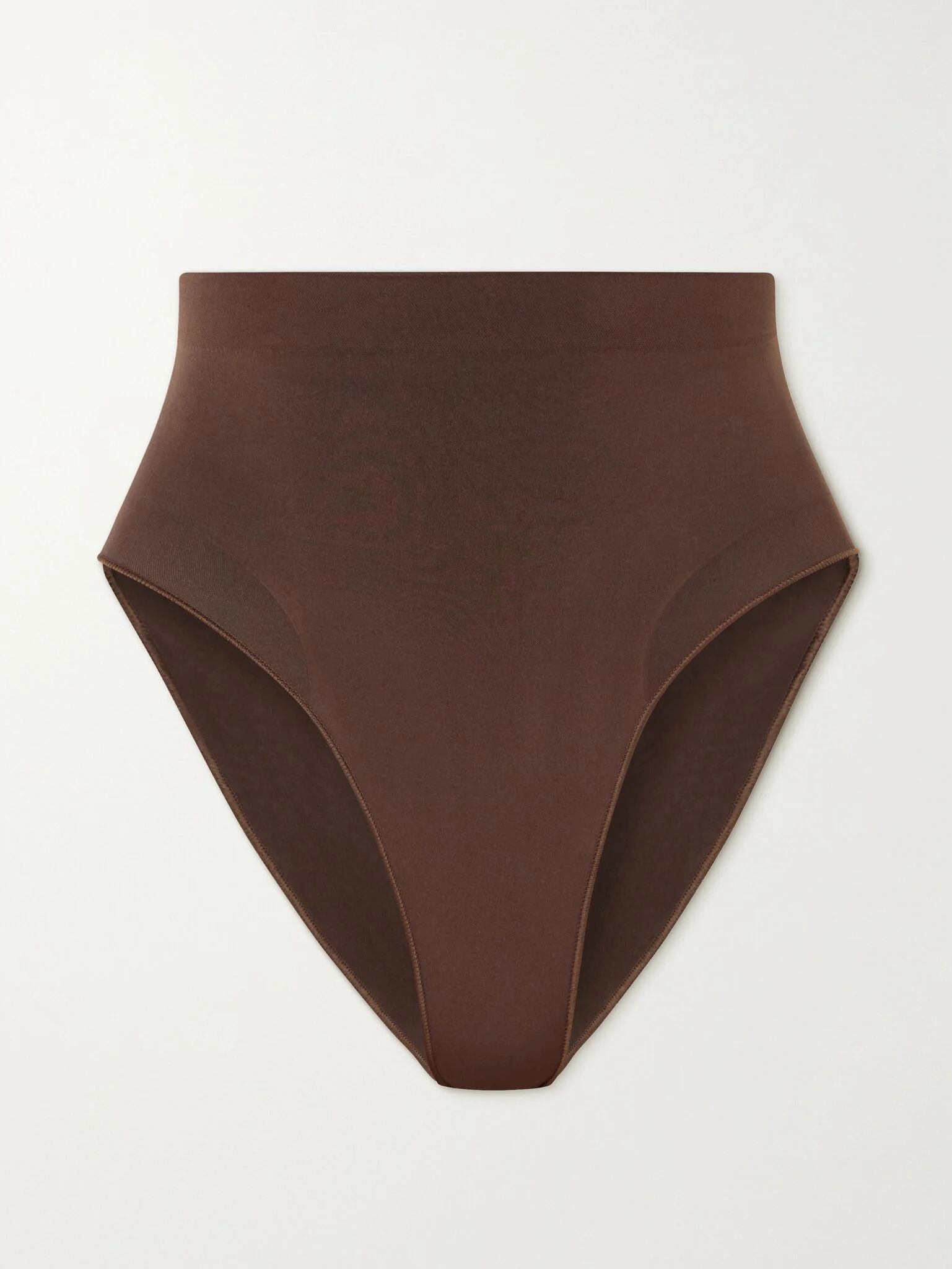 Seamless Sculpt Mid Waist Brief - Cocoa Brown - 1