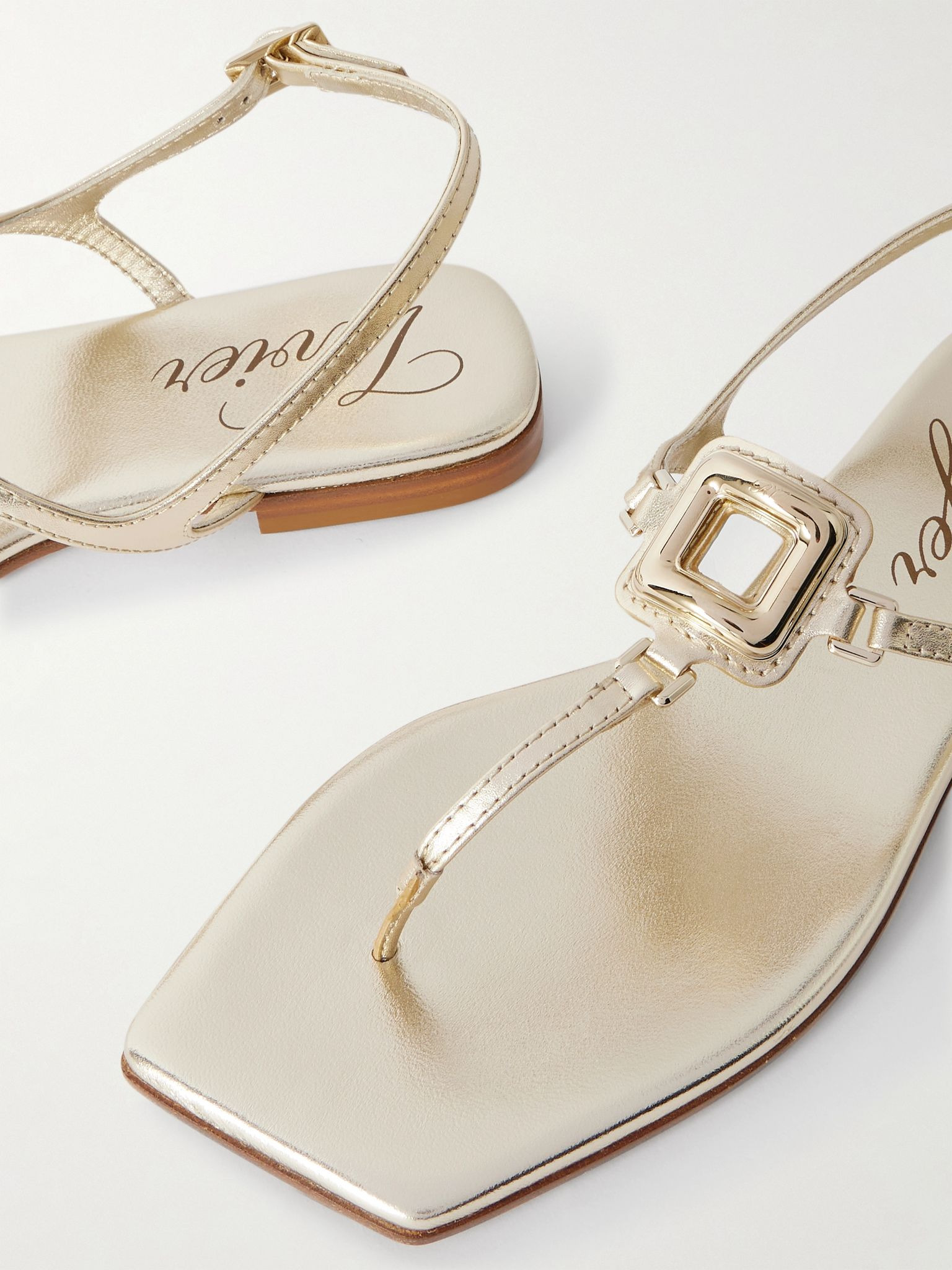 Viv By The Sea metallic leather sandals Gold - 4