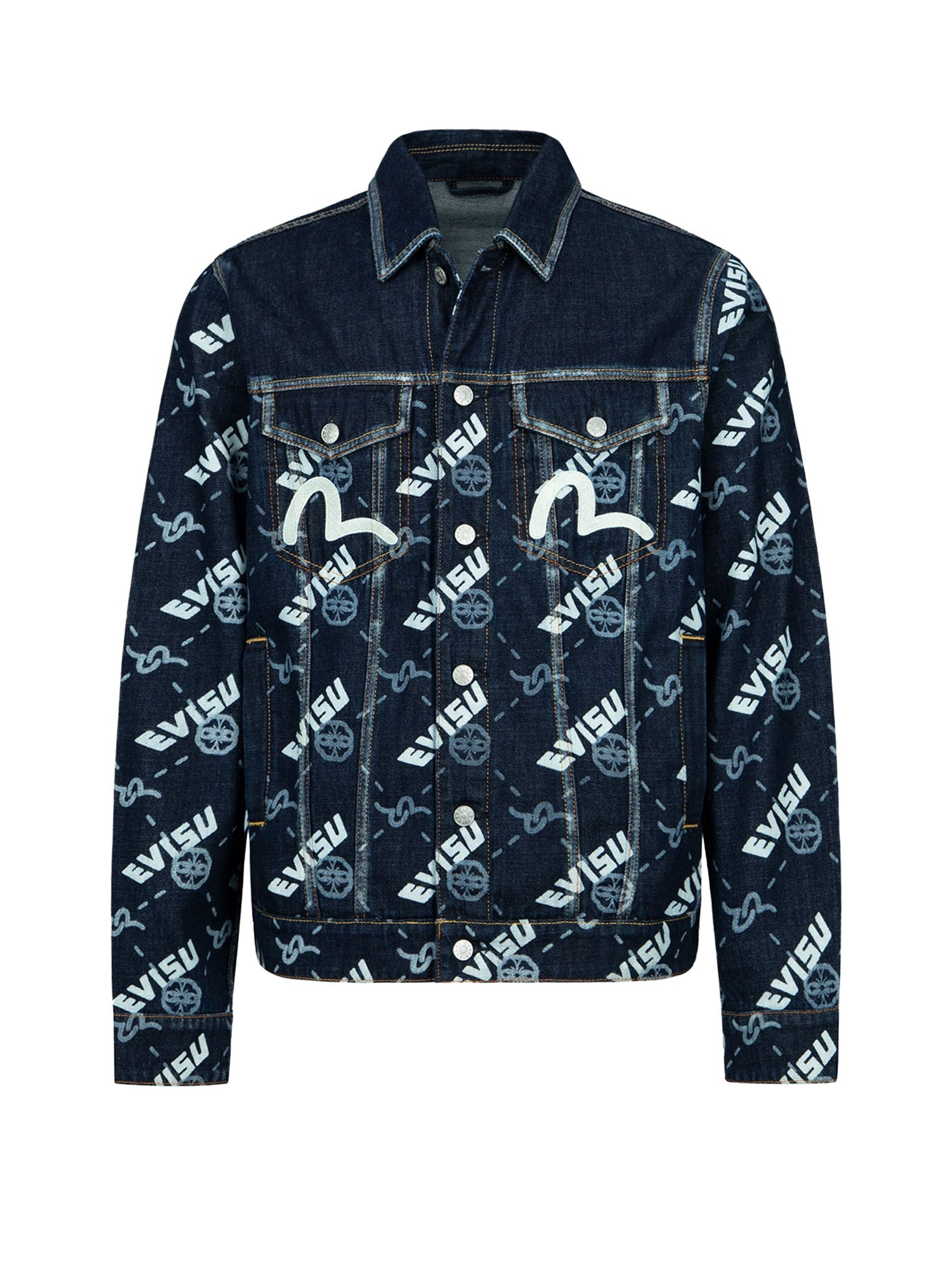 DOUBLE MONOGRAM PRINT DENIM JACKET - 12