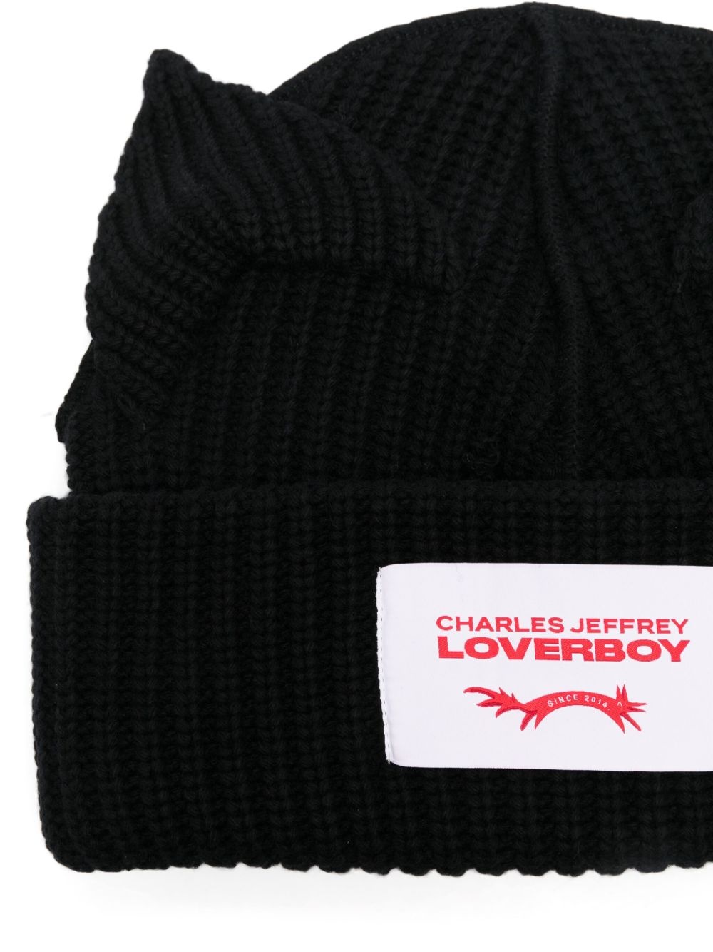 帽子 Charles Jeffrey LOVERBOY Charles Jeffrey Loverboy logo-patch chunky-knit Beanie