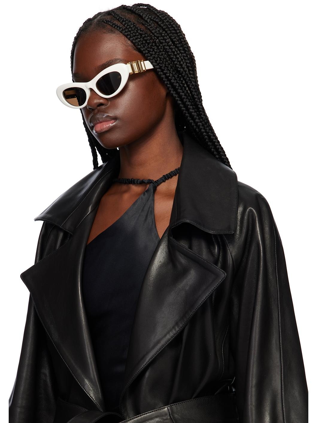 White Cocktail Sunglasses - 4