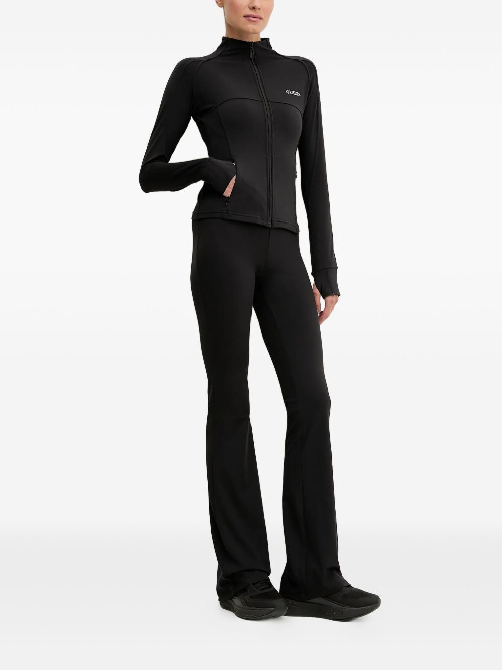 logo-embellished flared jumpsuit - 3