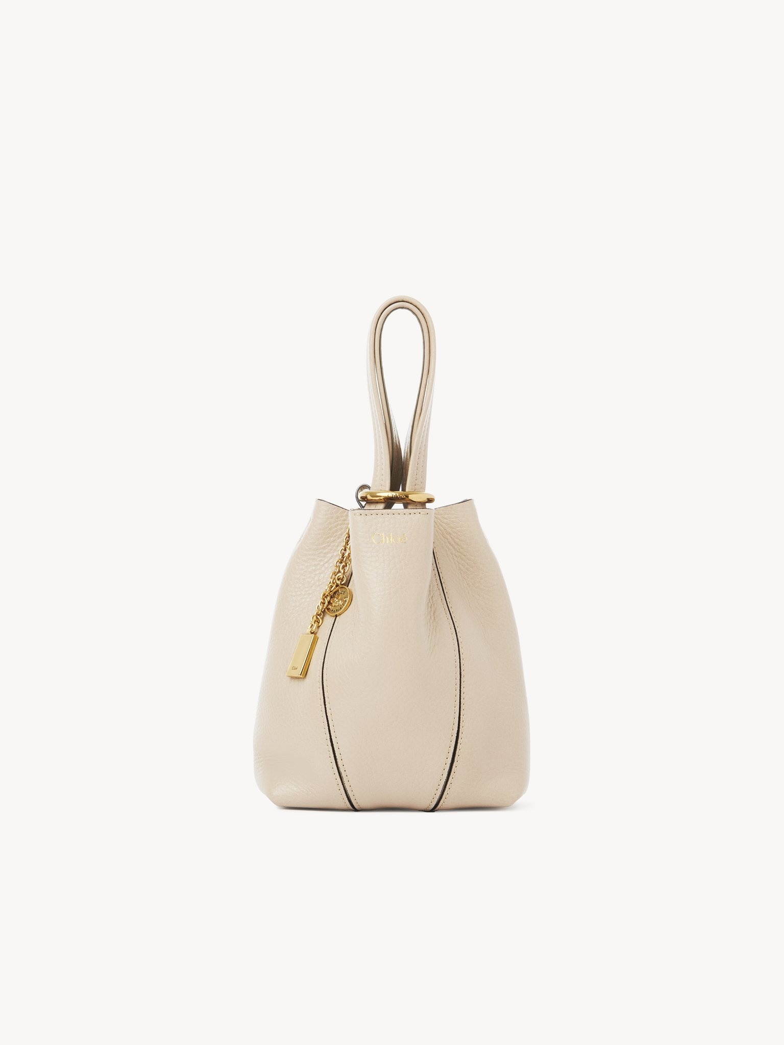 SMALL CHLOÉ SPIN TOTE BAG IN GRAINED LEATHER - 2