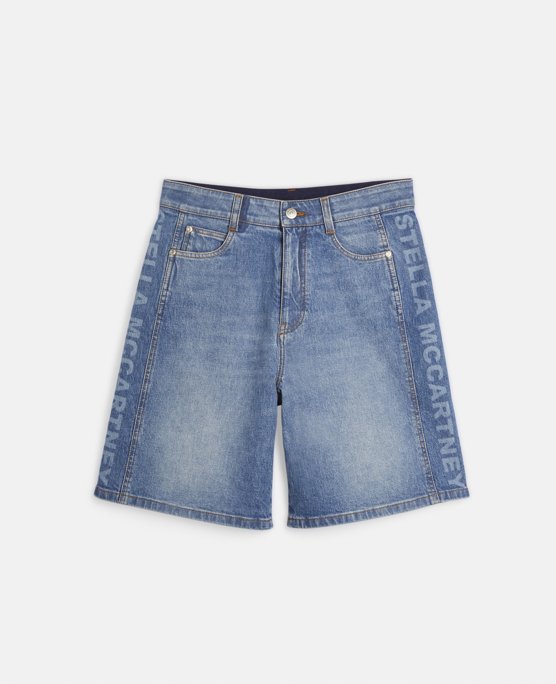 Logo Denim Bermuda Shorts - 1