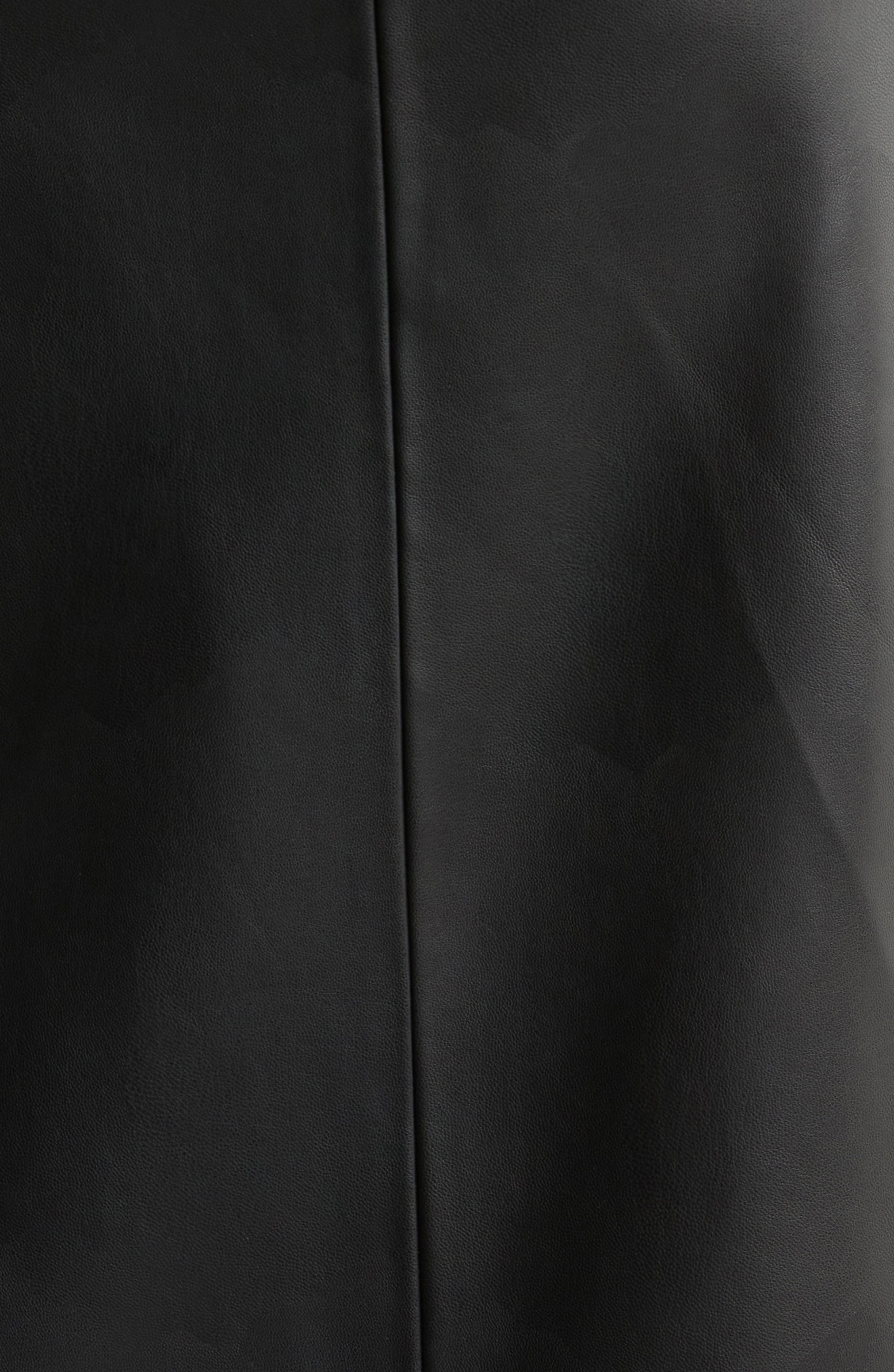 L'AGENCE Milann Faux Leather Midi Skirt in Black at Nordstrom - 6