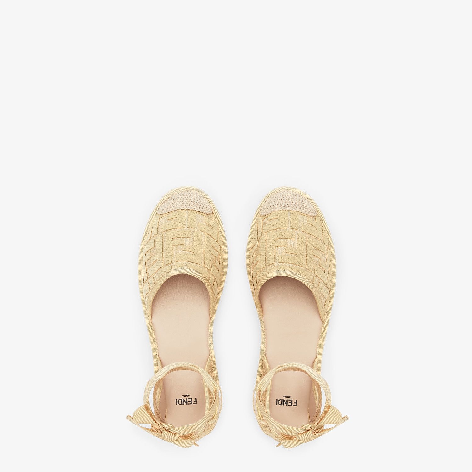 Beige raffia espadrilles - 4