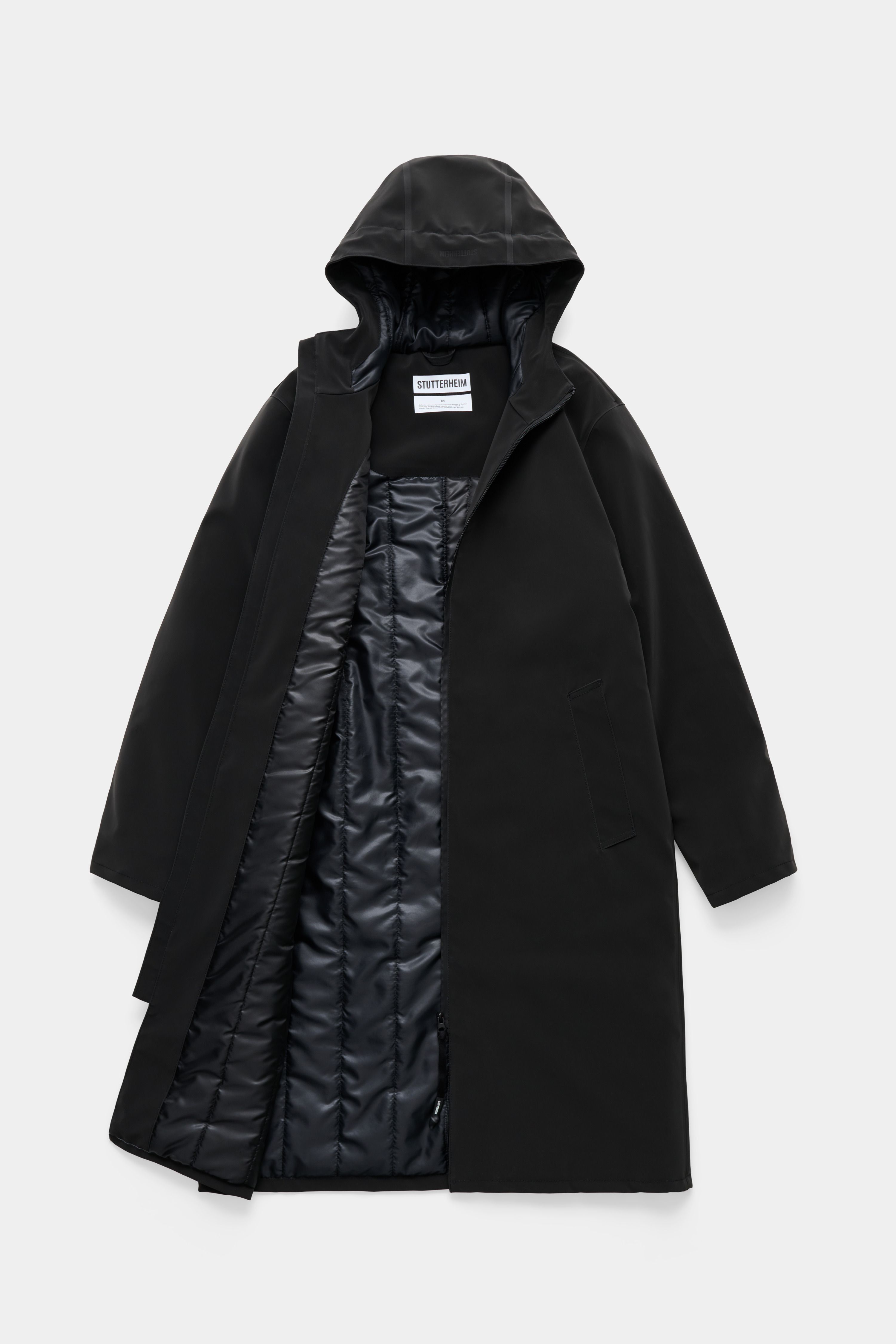 Stockholm Long Matte Winter Coat Black - 5