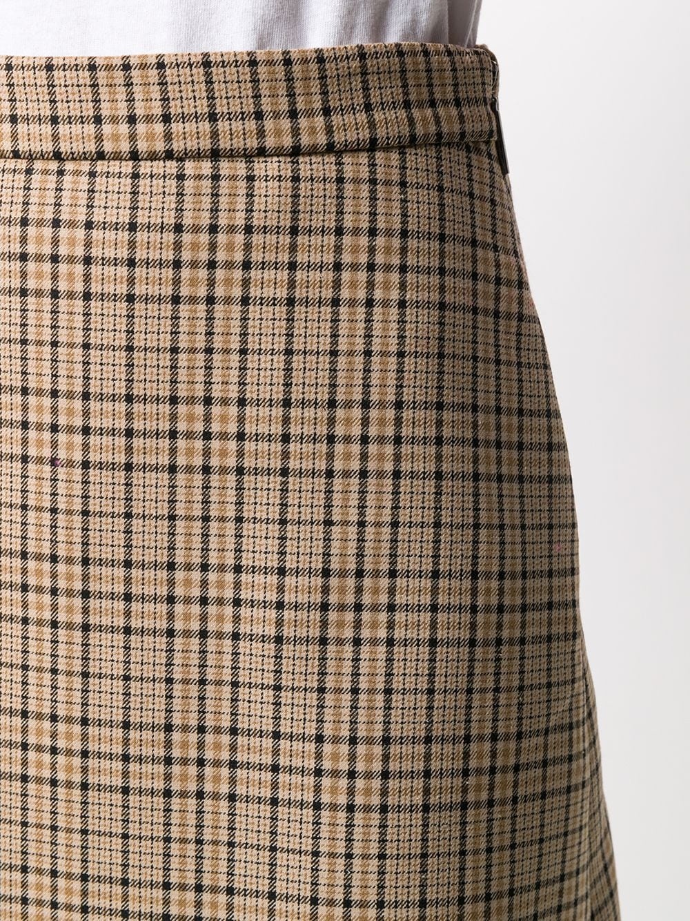 plaid check A-line skirt - 5