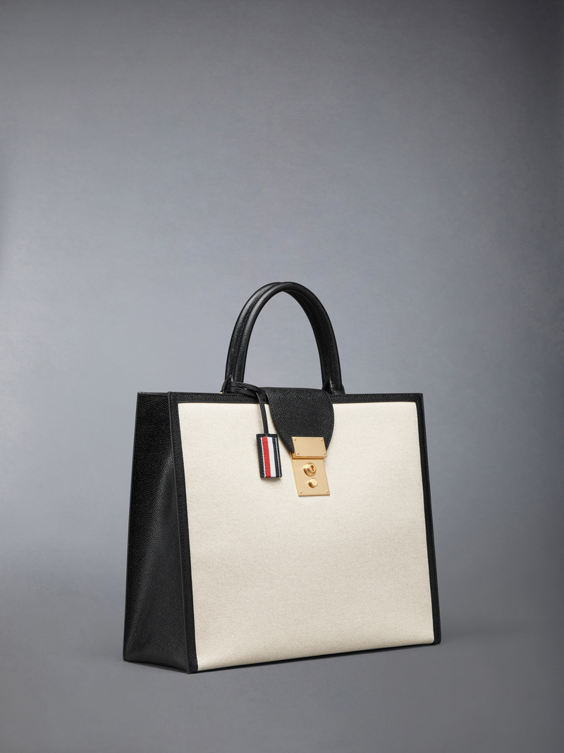 Thom Browne Cotton Canvas Mr. Thom Tote outlook
