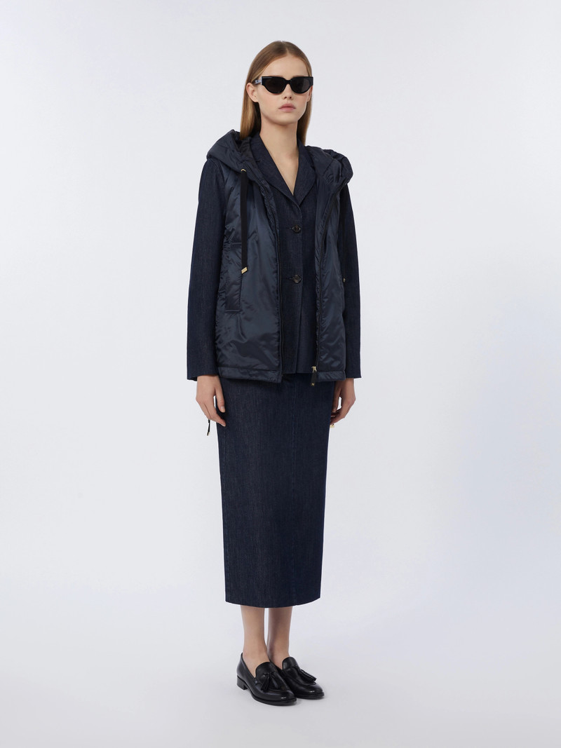 Max Mara Water-repellent padded canvas hooded gilet - MIDNIGHTBLUE outlook