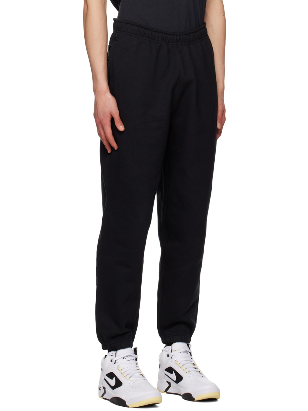 Black Solo Swoosh Lounge Pants - 2