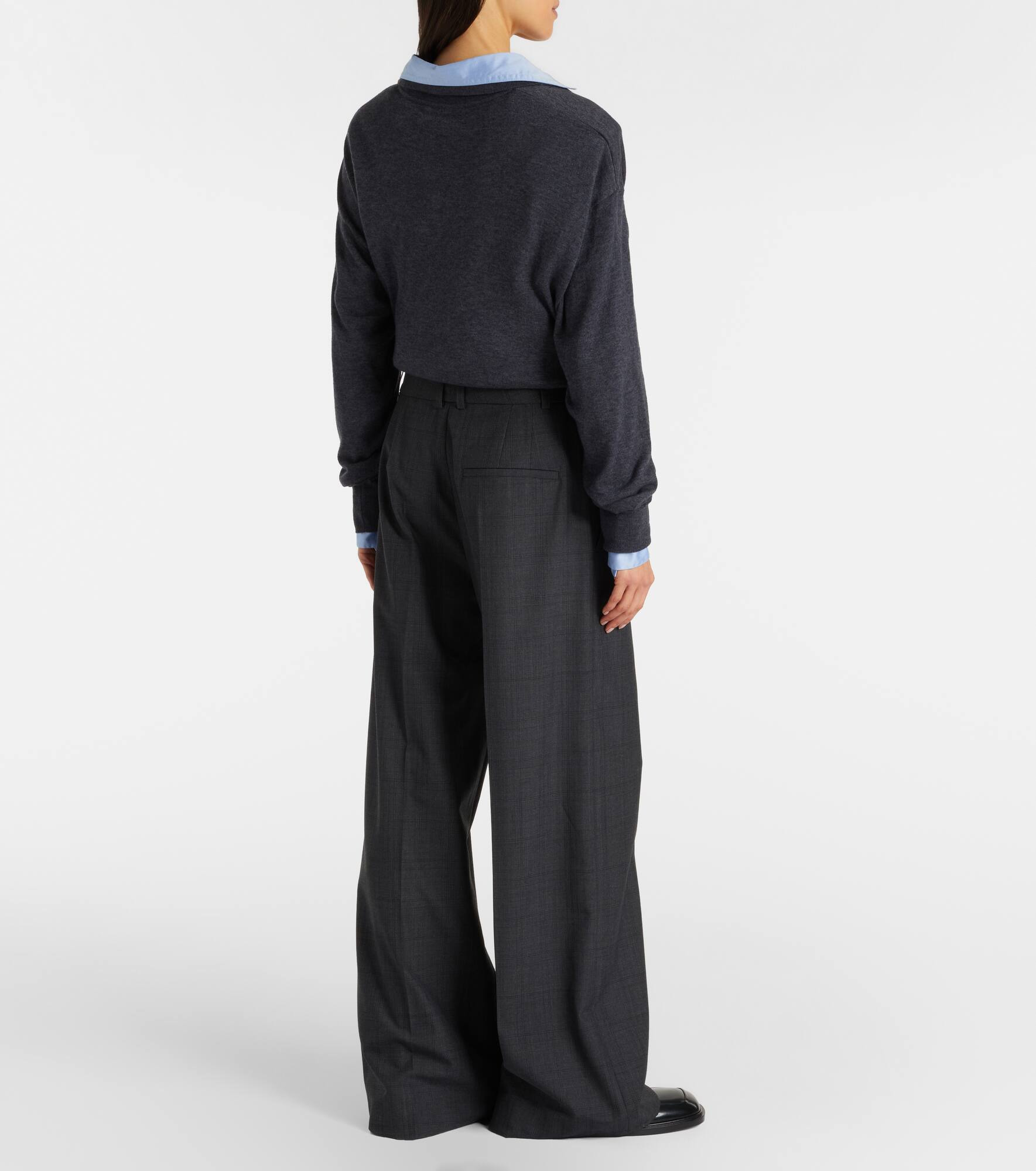 Brickell plaid wide-leg pants - 3