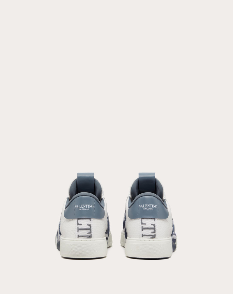 VL7N LOW-TOP CALFSKIN AND FABRIC SNEAKER WITH BANDS 3