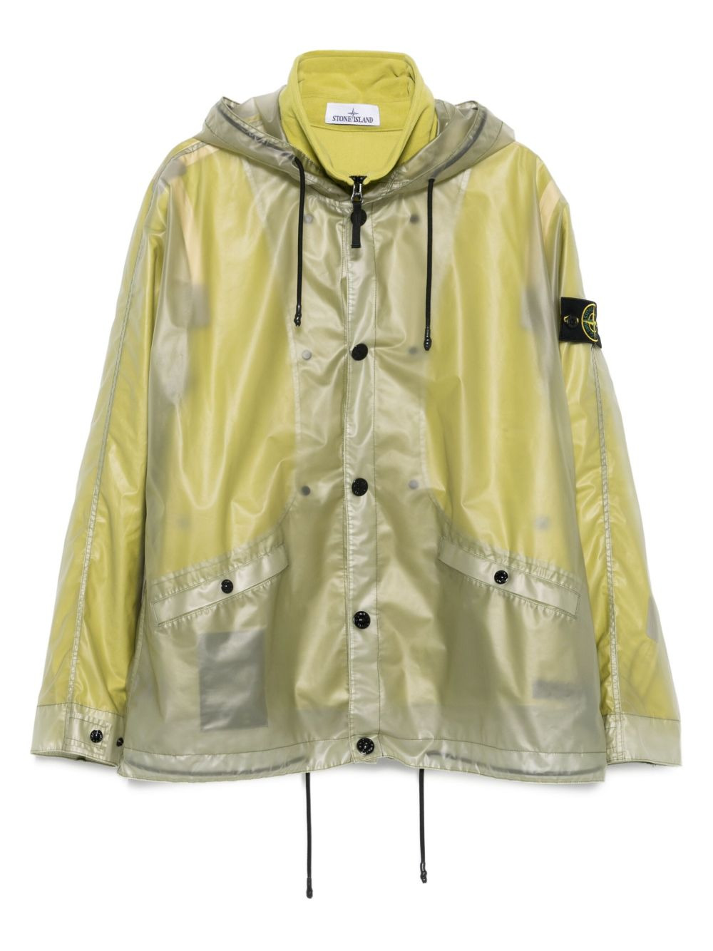 hooded transparent raincoat - 1