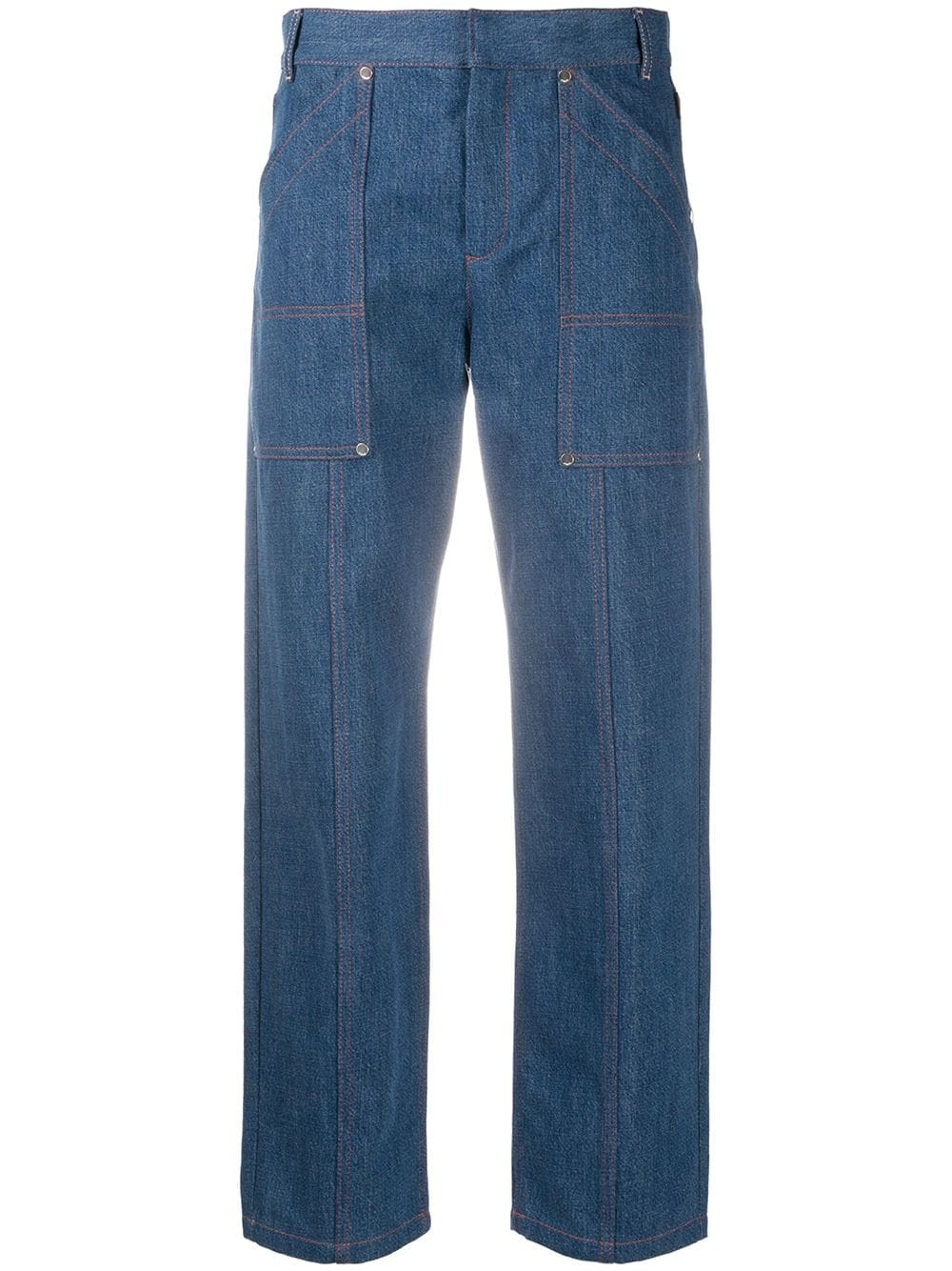 cropped straight-leg jeans - 1