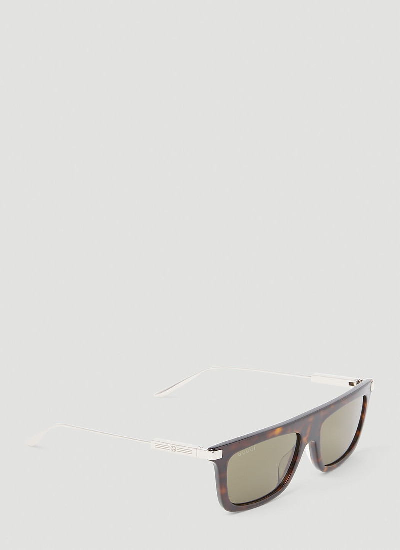 GUCCI Tortoiseshell Rectangular Sunglasses outlook