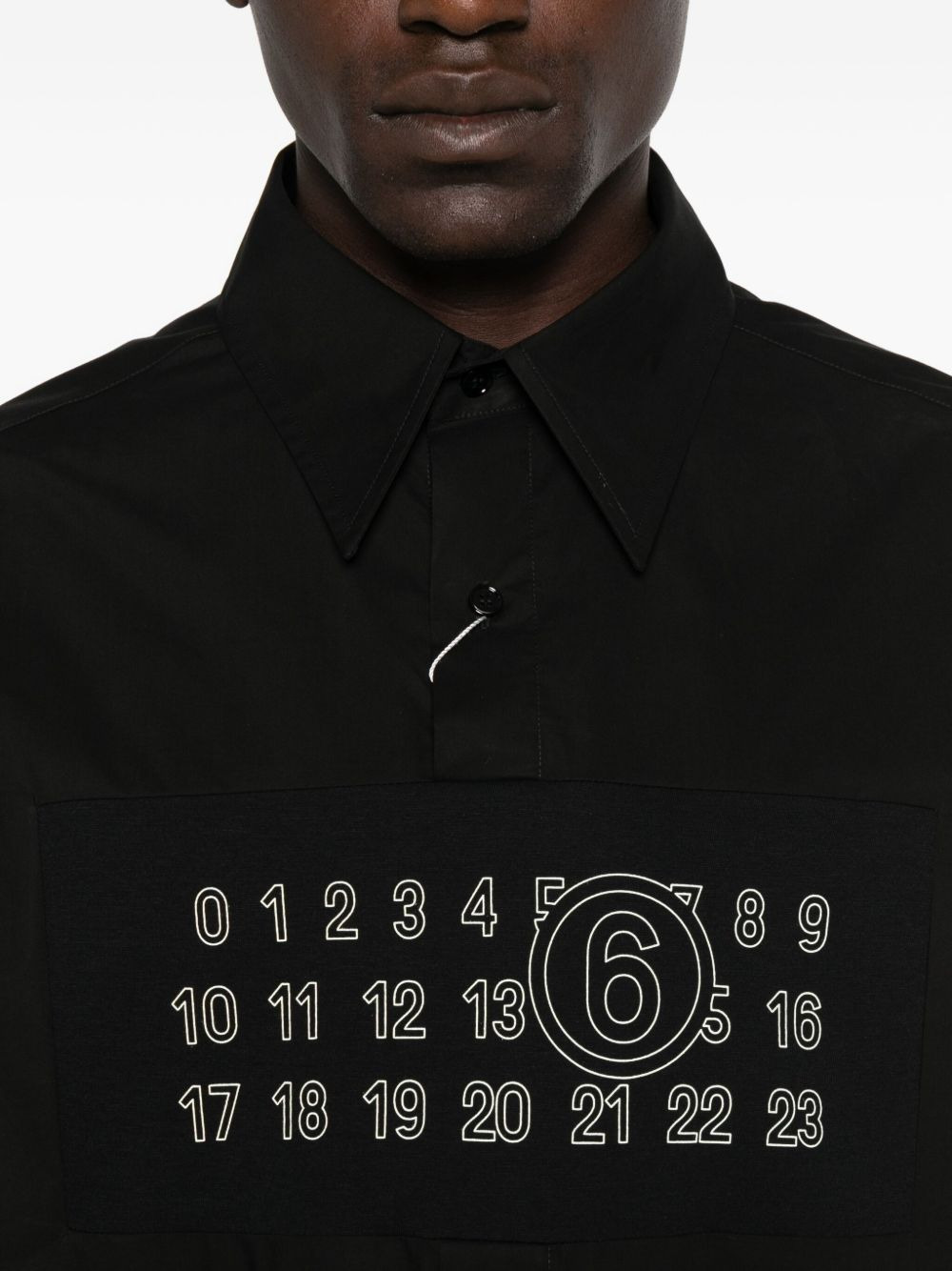 number-plaque cotton shirt - 5