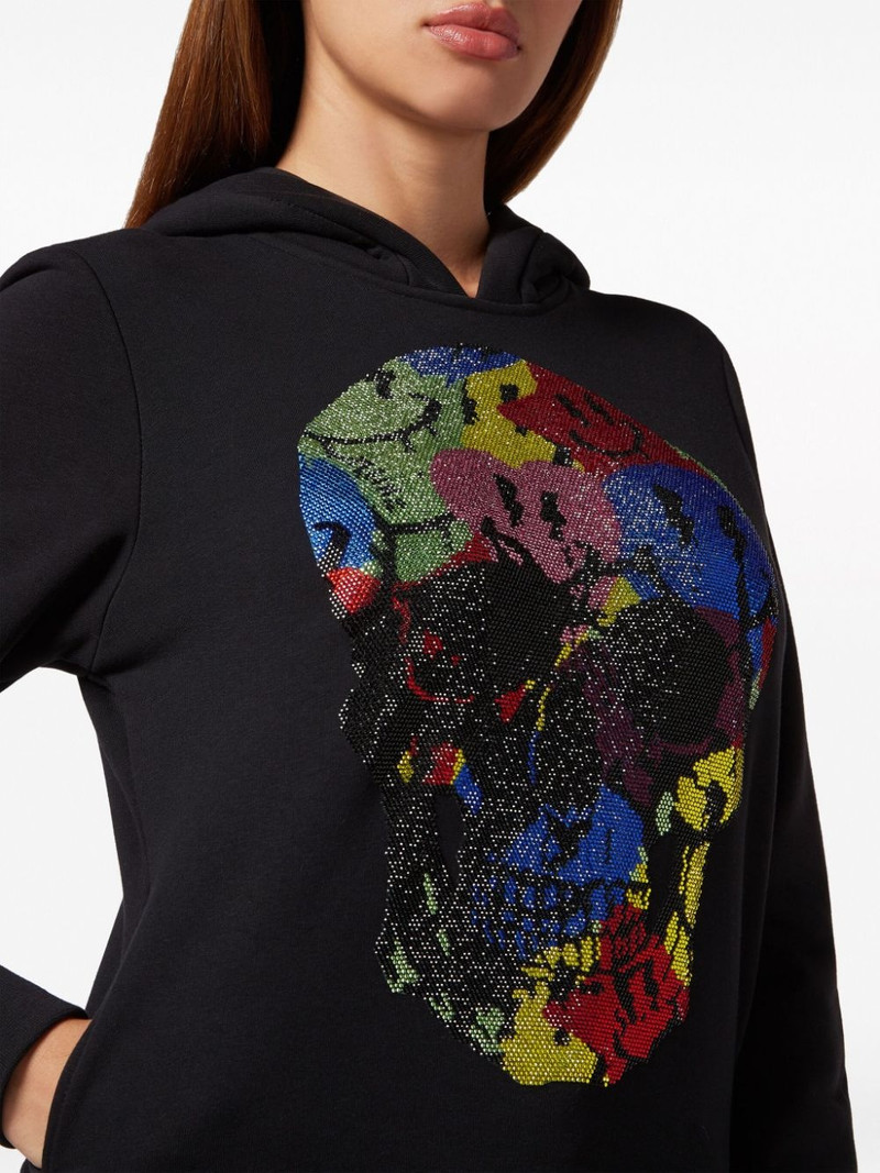 Smile rhinestone-embellished hoodie 5