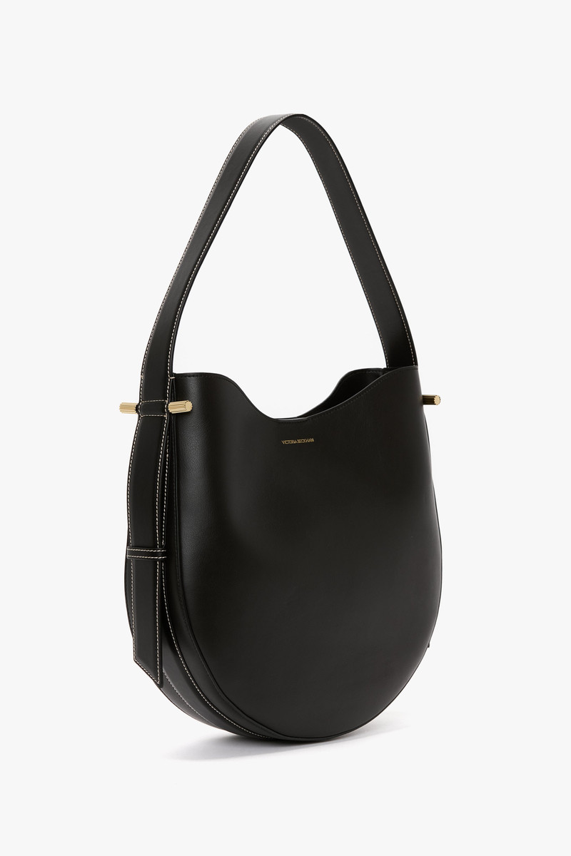 Dia Medium Hobo Bag In Black Leather 3