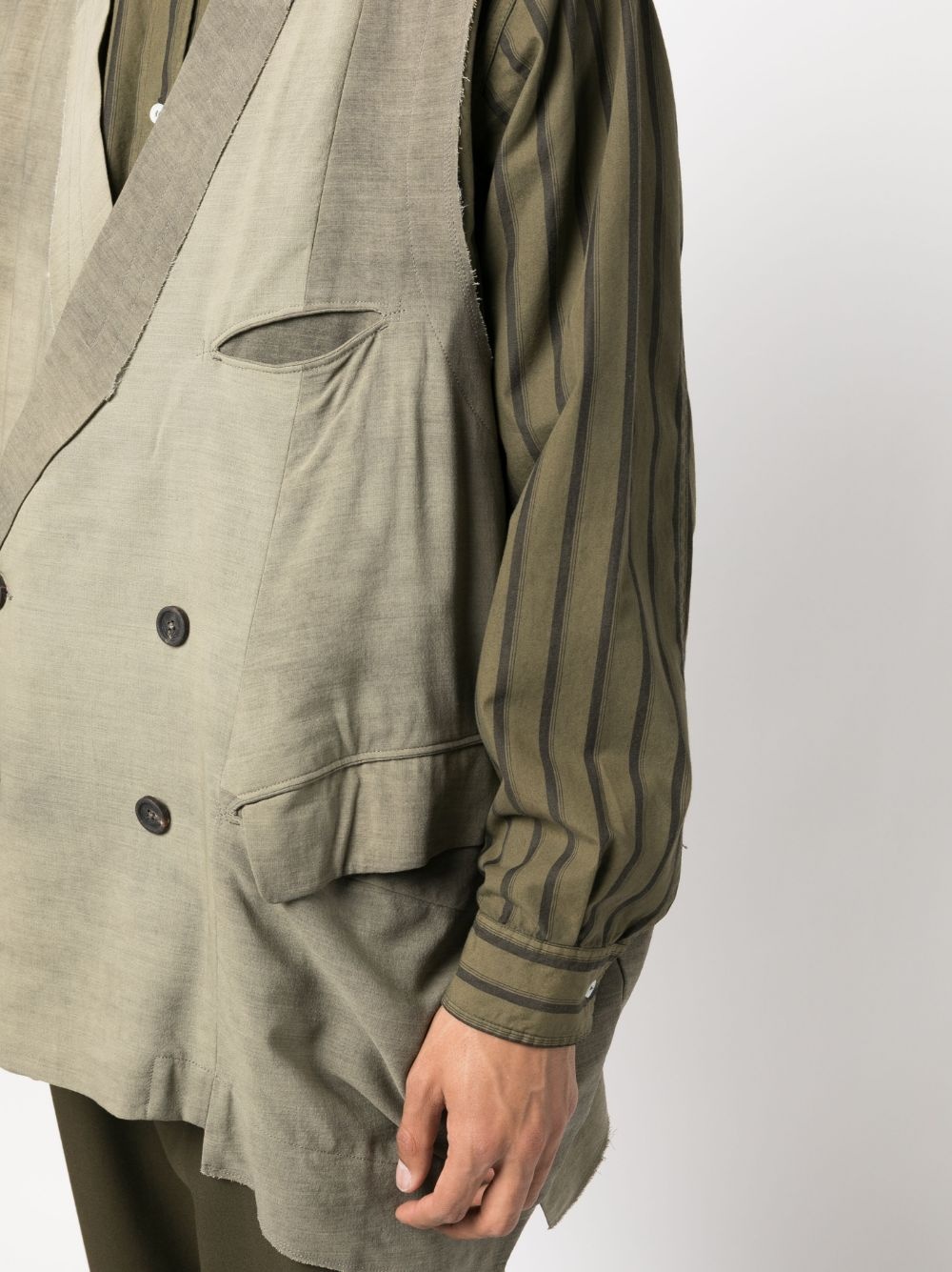 asymmetric double-breasted jacket - 5