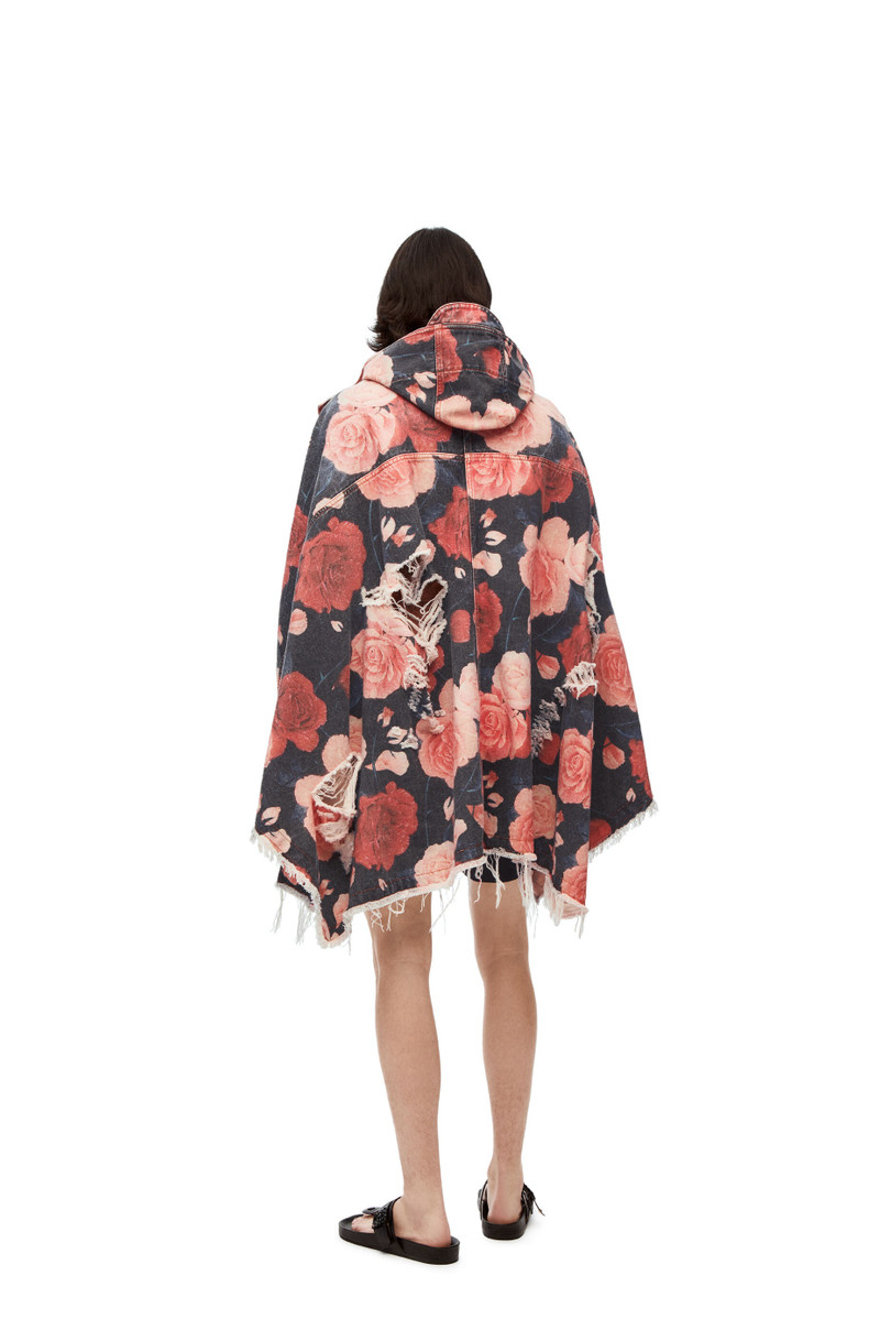 Roses cape in denim 3