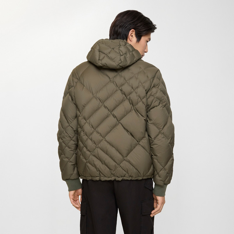 Check-stitch Nylon Doversgreen Puffer Jacket 3