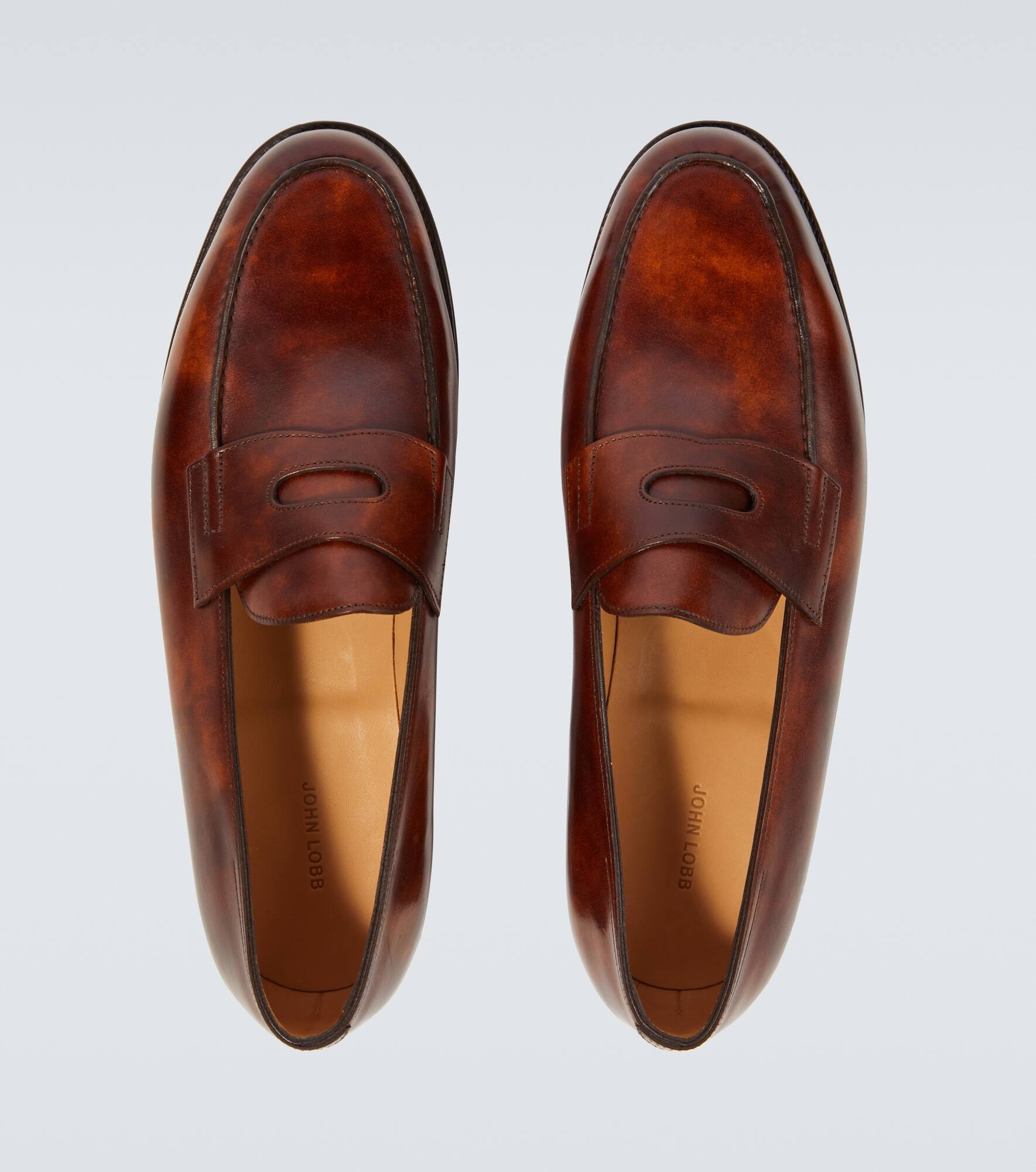 Lopez brushed leather penny loafers - 4