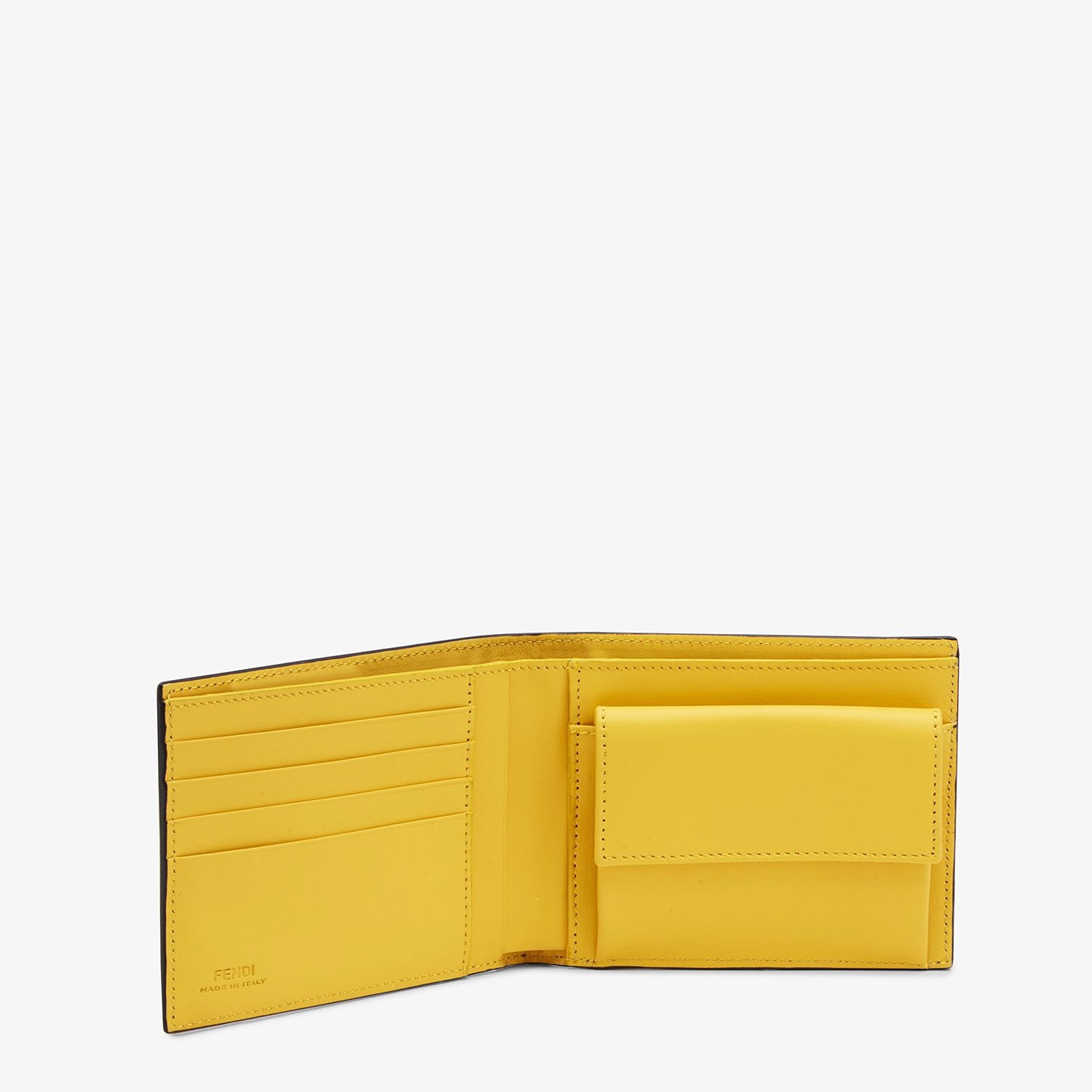 Green leather bi-fold wallet - 3