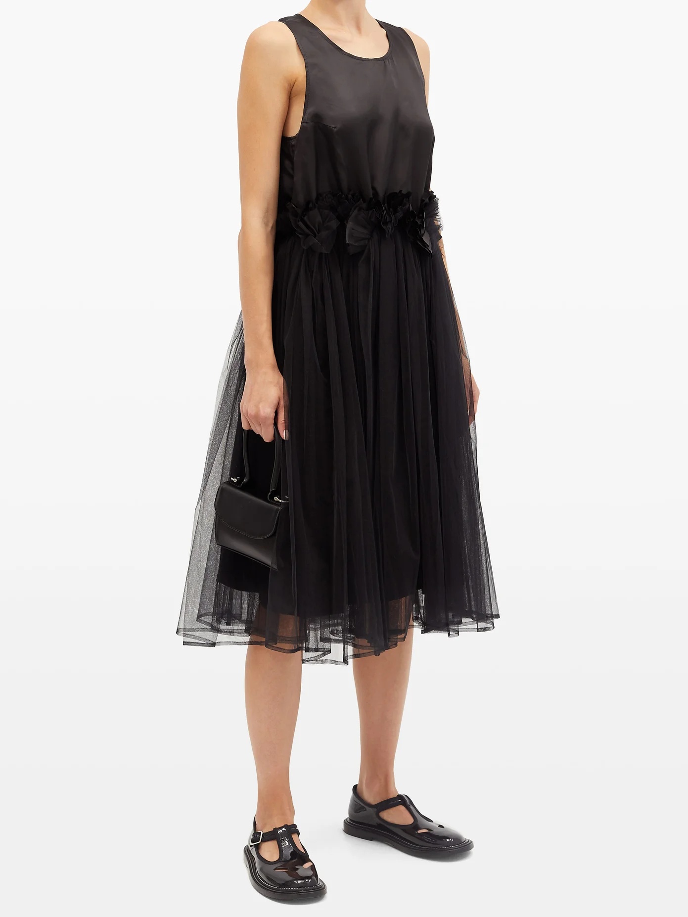 Ruffled satin and tulle dress - 2