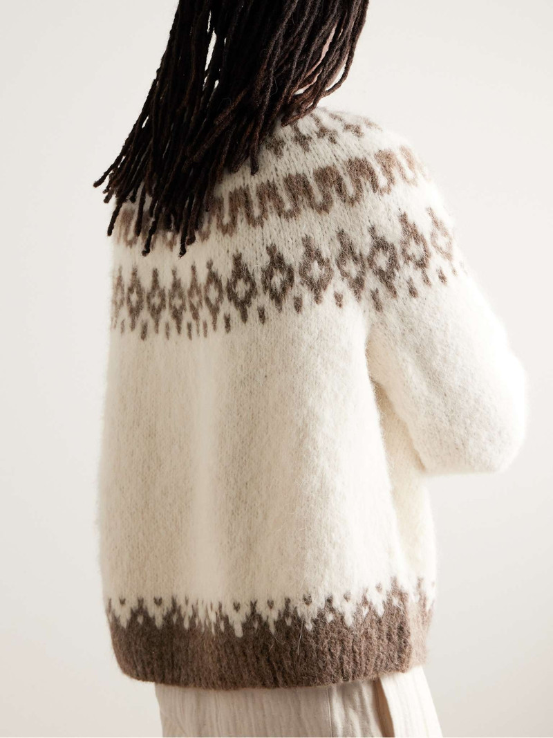 지점 Yoke Intarsia-Knit Alpaca-Blend 스웨터 3