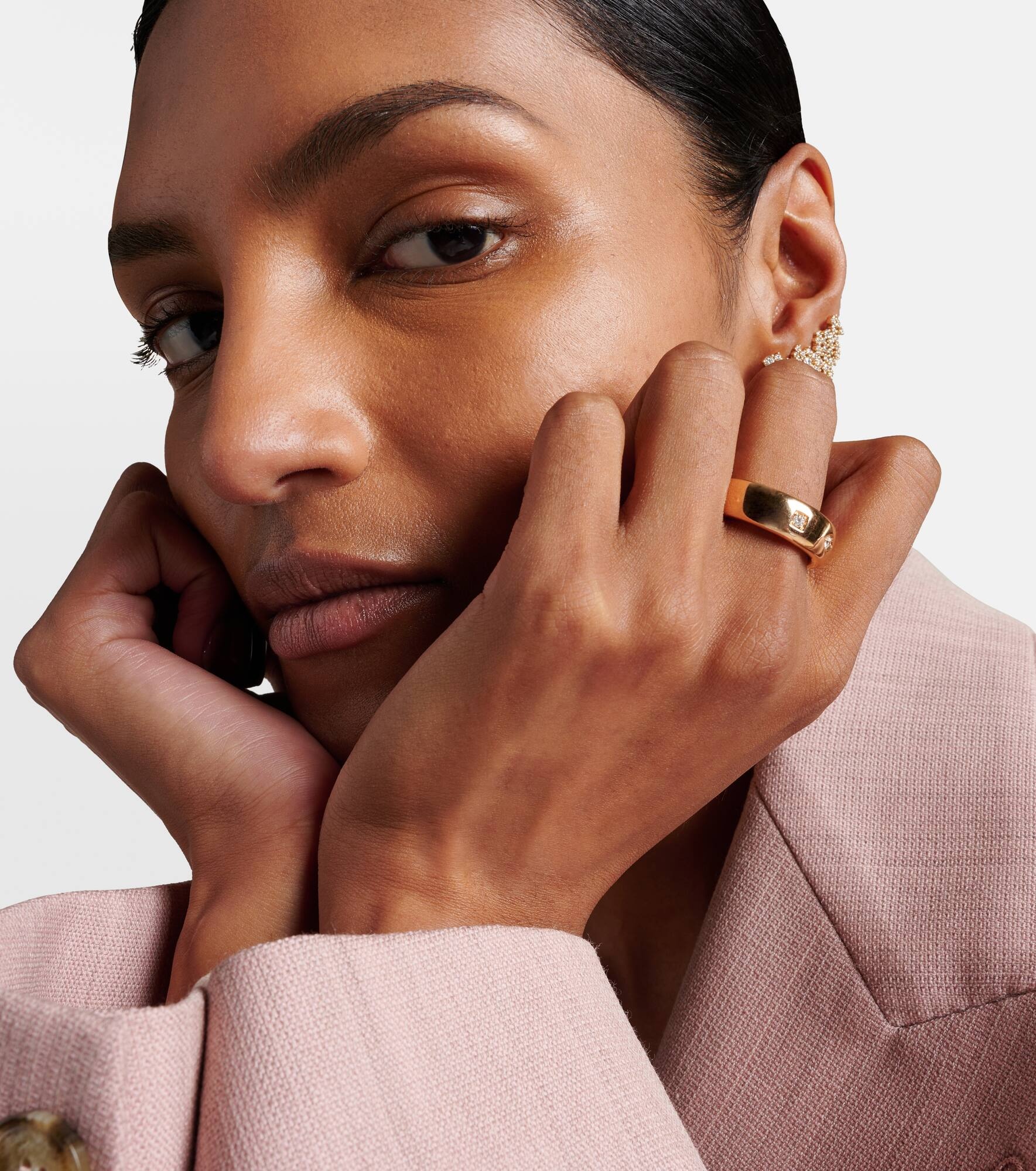 Iconica 18kt rose gold ring with diamonds - 2