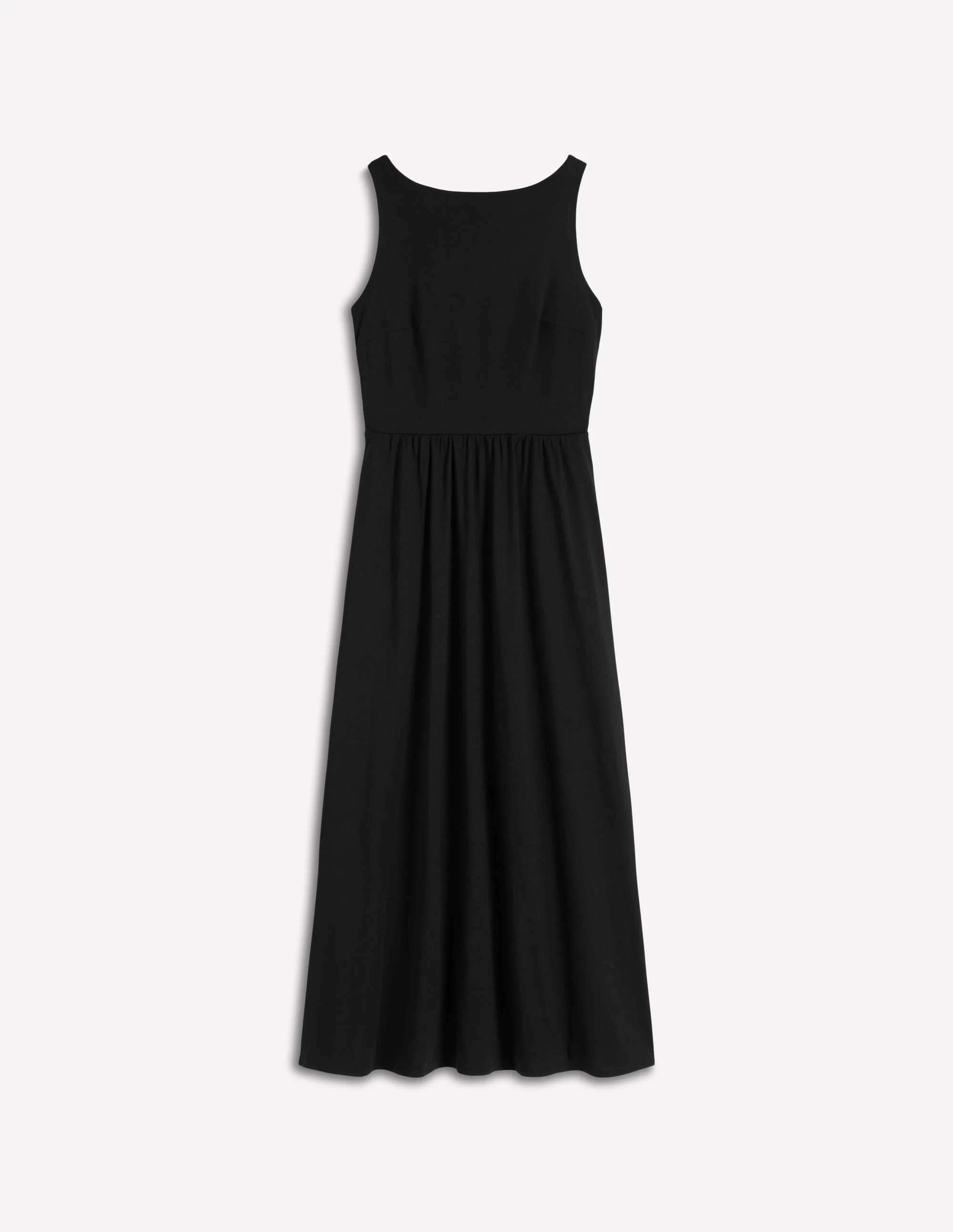 Saoirse Smocked Jersey Dress-Black - 1