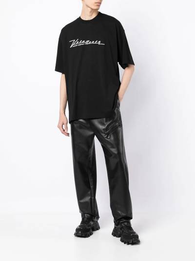 VETEMENTS logo-embroidered cotton T-shirt outlook