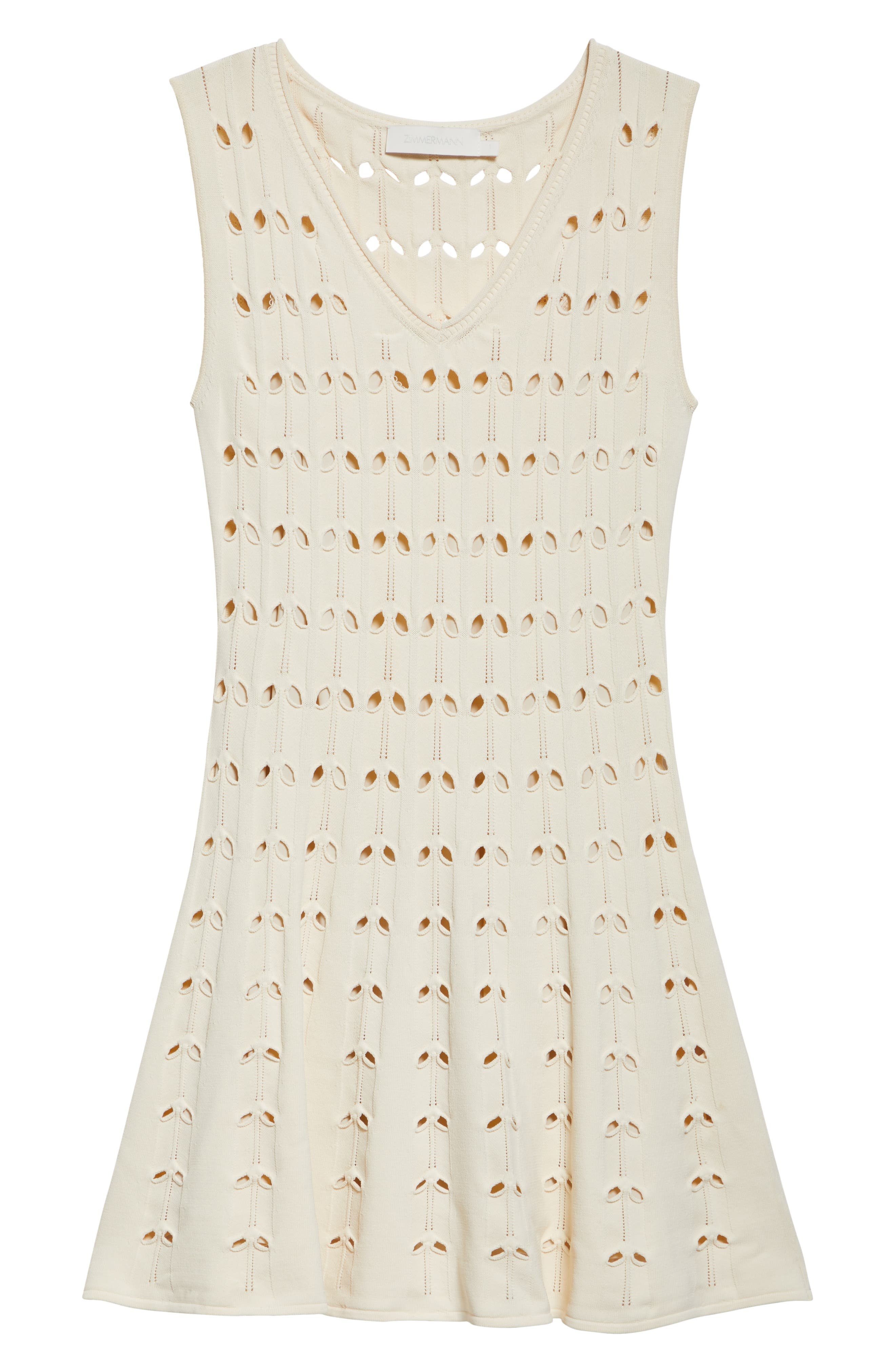 Zimmermann Rhiannon Pointelle Sweater Dress in Cream at Nordstrom - 5