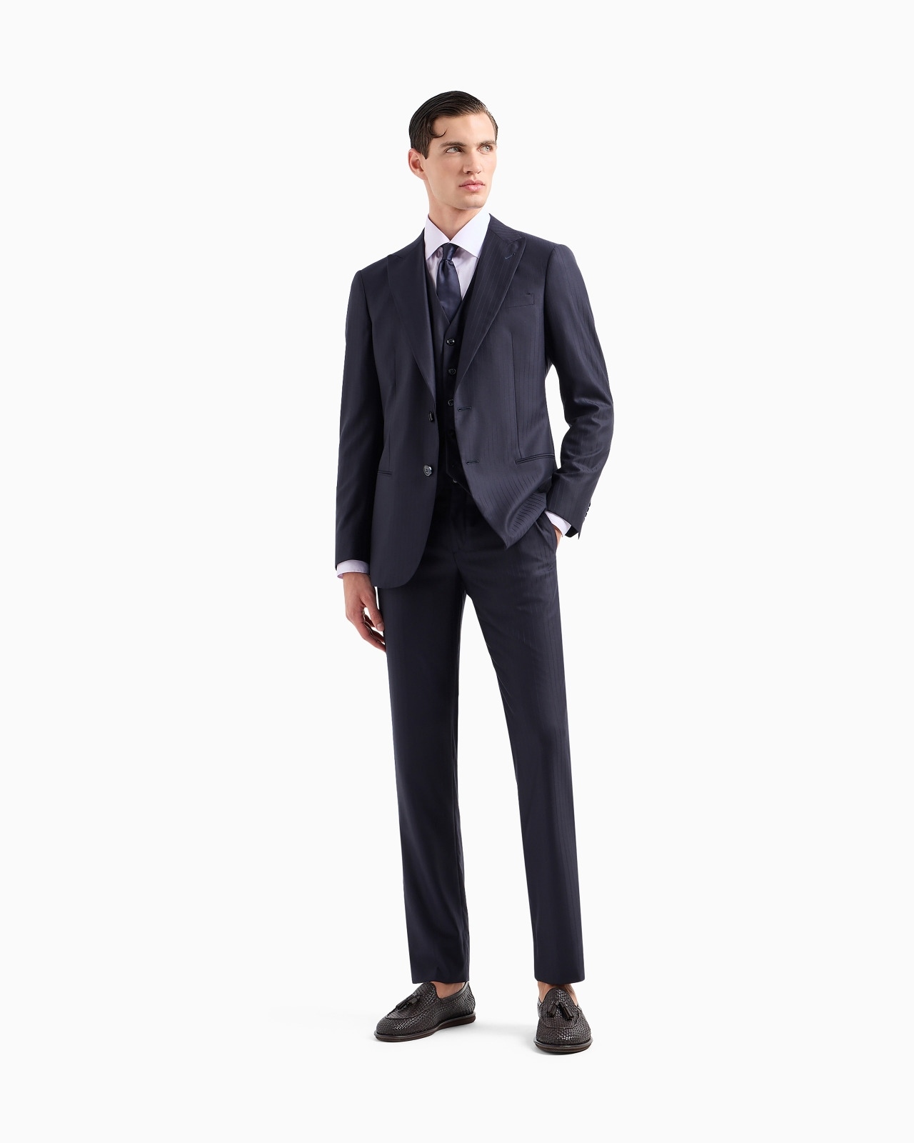 Regular-fit shirt in micro-striped luxury cotton - 2