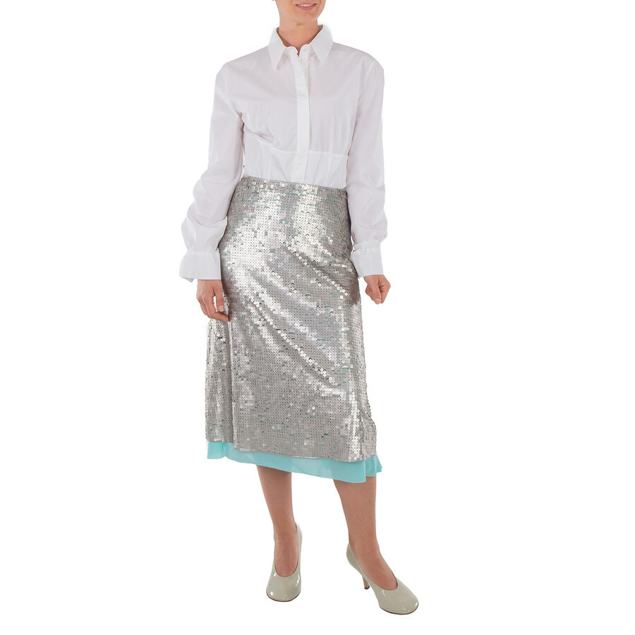Fendi High Waist Sequins Skirt - 2