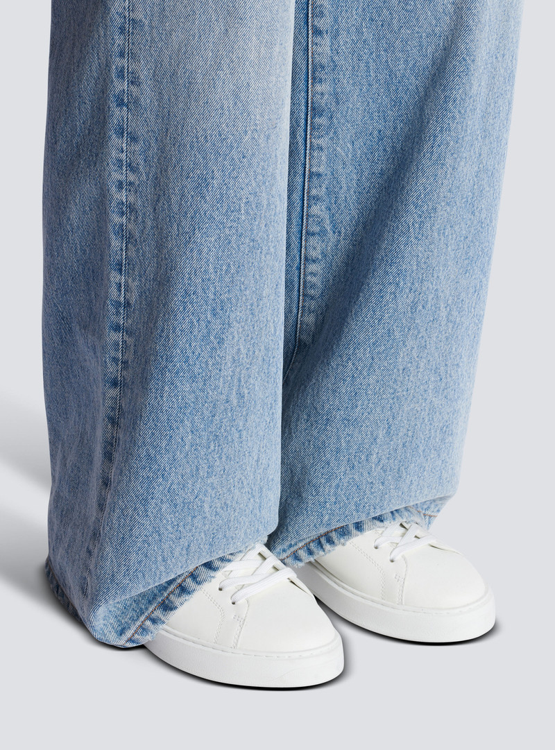 Balmain B-Court trainers in calfskin outlook